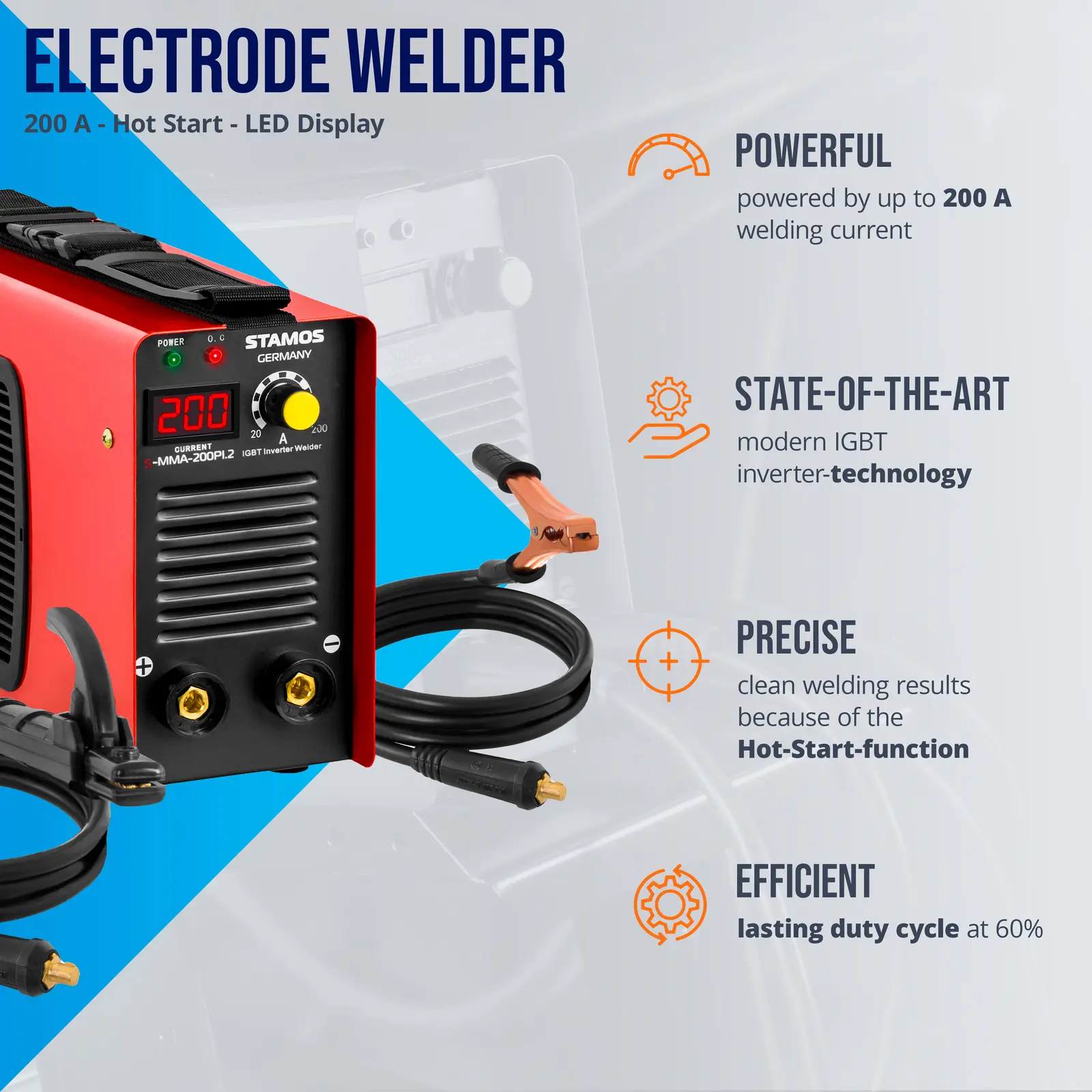 Ocasión Soldador MMA - 200 A - Hot Start - Pantalla LED