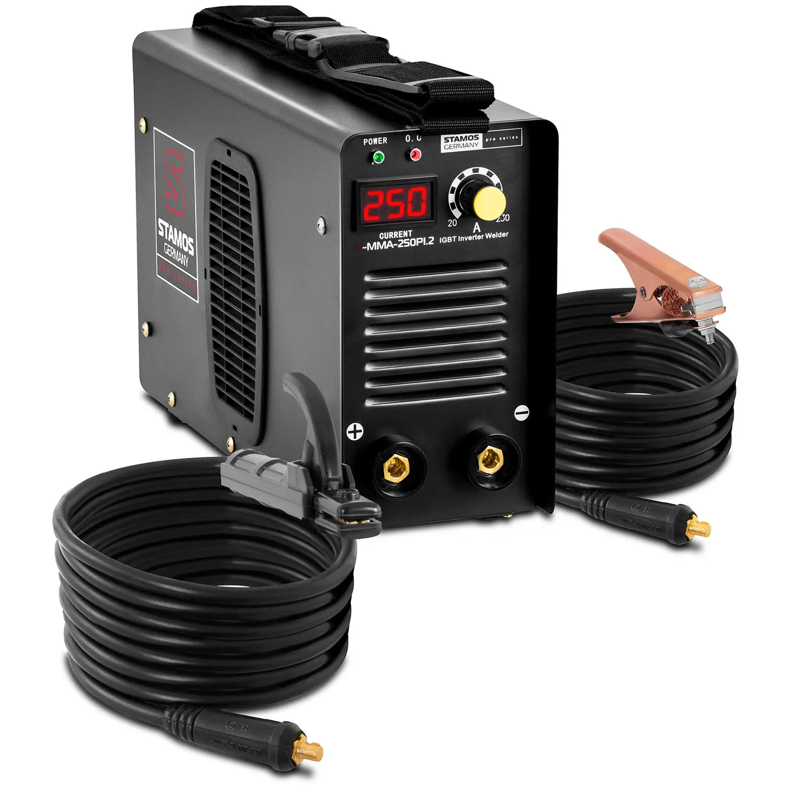 Arc Welder - 250 A - 8 metre cable - hot start - PRO