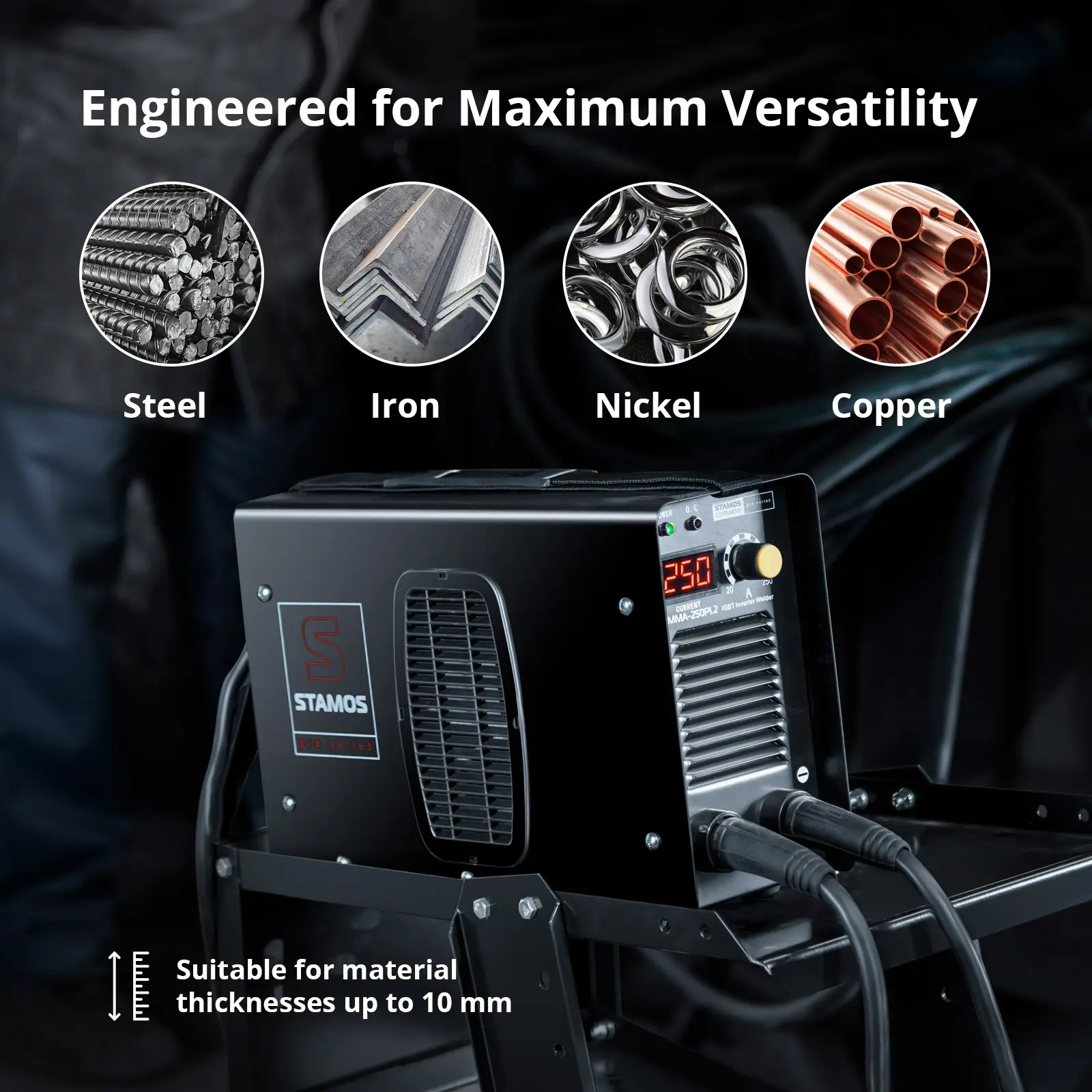 Elektroden Schweißgerät - 250 A - 8 Meter Kabel - Hot Start - PRO - 5