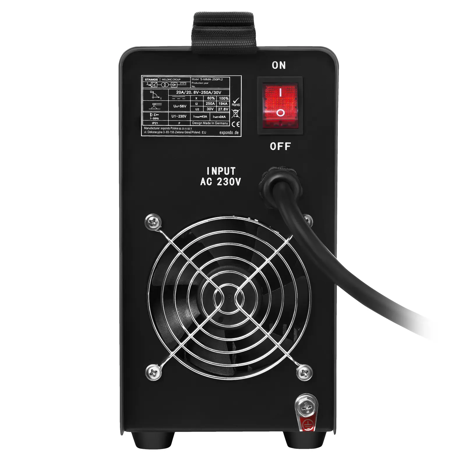 Elektroden Schweißgerät - 250 A - 8 Meter Kabel - Hot Start - PRO - 7