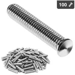 Svetsbult - M8 - 40 mm - rostfritt stål - 100 st