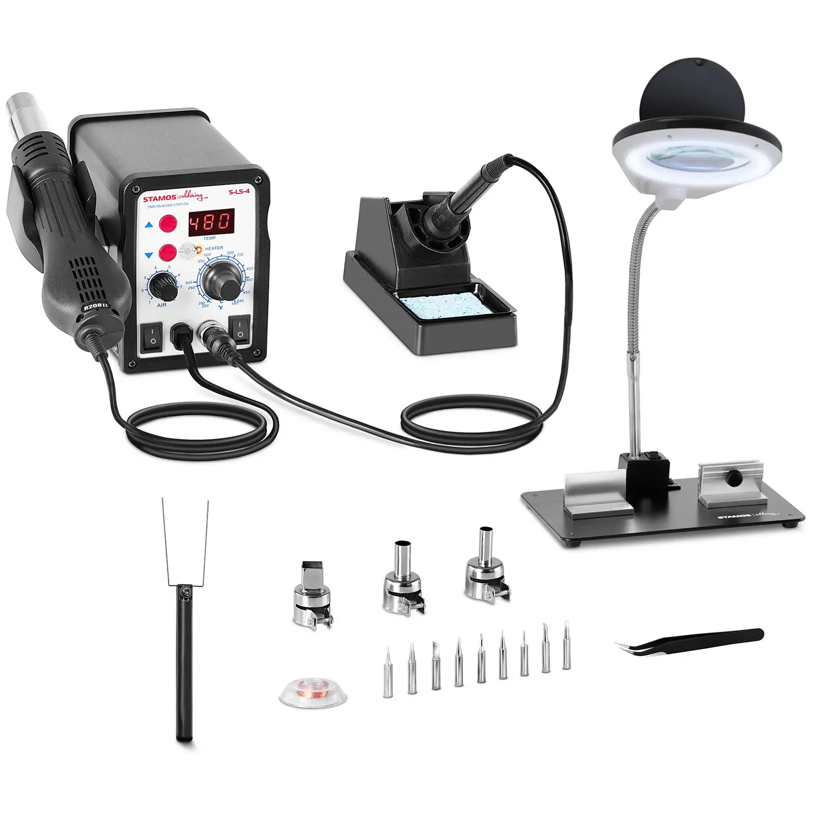 Set Soldering Station - 60 Watt - LED Display + Accessoires