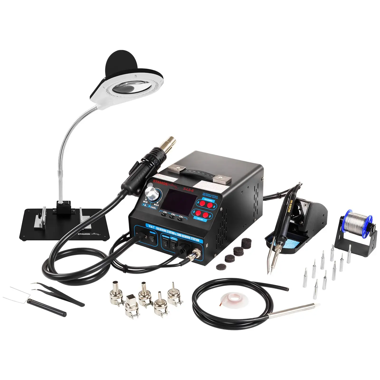 Kit station de soudage avec extraction de fumée + Accessoires (Couleur(s): Noir)