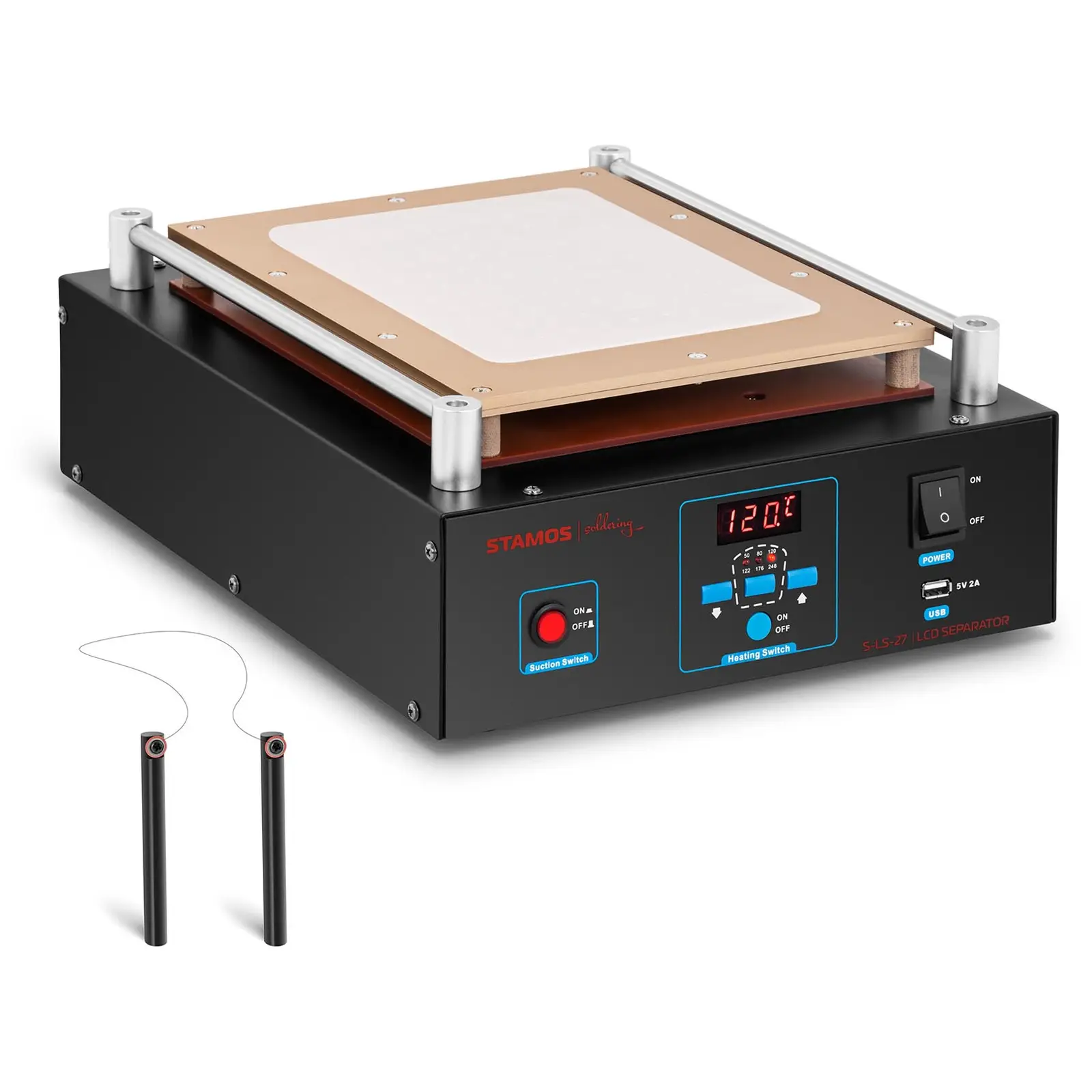 LCD-separator - Upp till 12" - 1180W - LED-skärm - USB-port