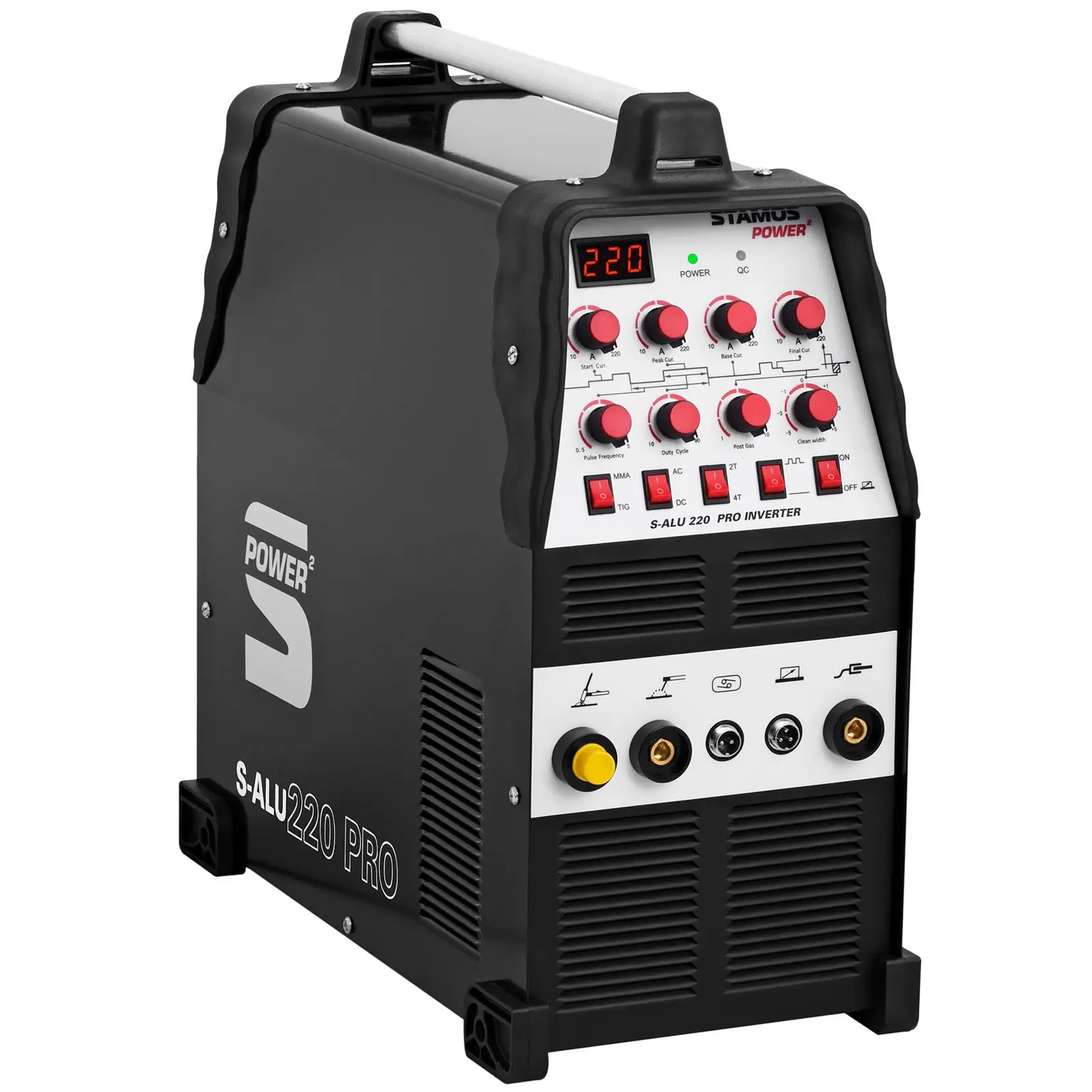 Poste à souder Alu - TIG CA/CC - 220 A - Câble de 8 mètres - Pulse (Câble TIG: 8 m)