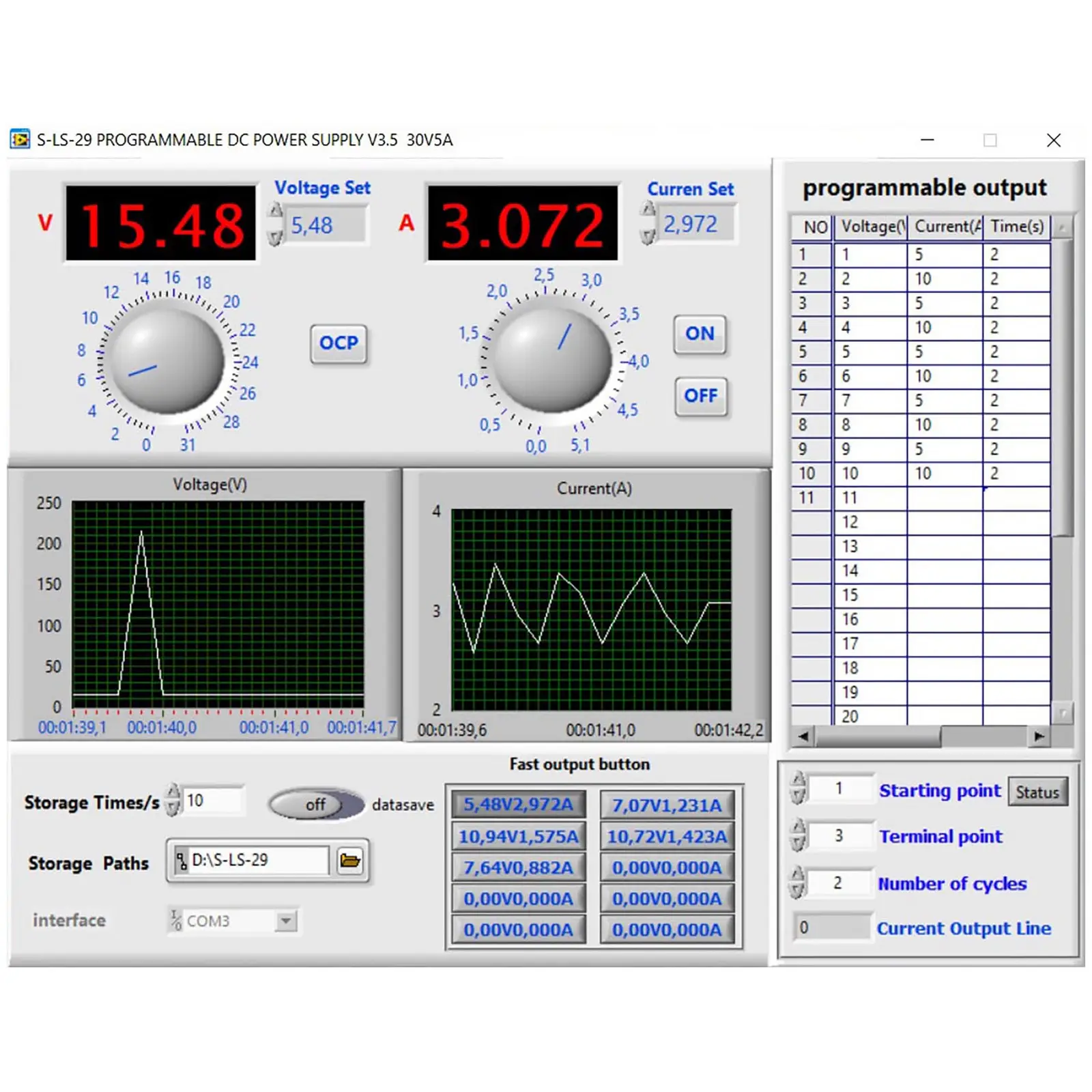 Laboratorní zdroj - 0-30 V, 0-5 A DC - 250 W - USB