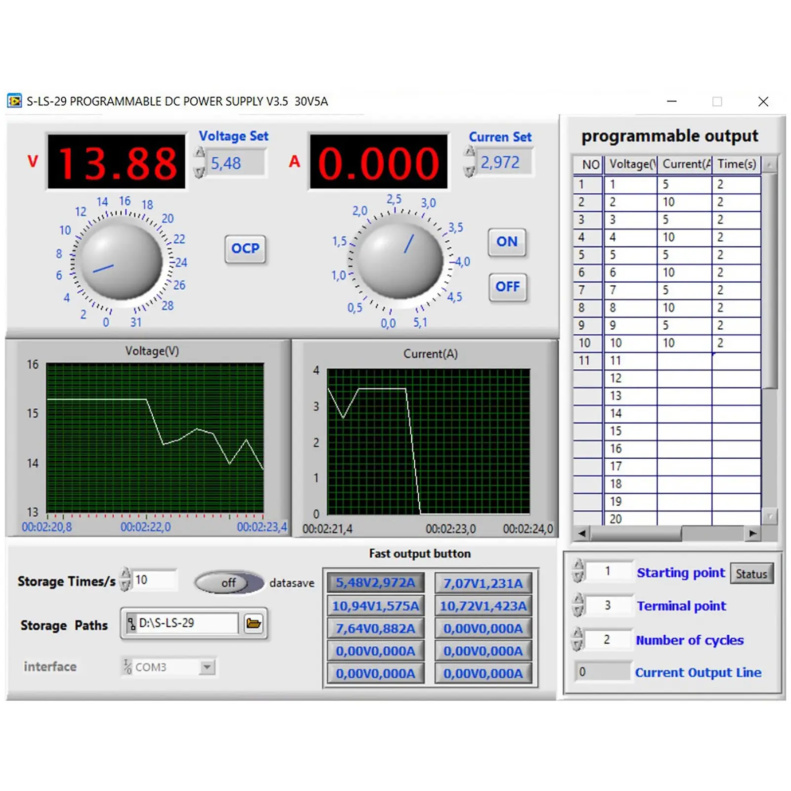 Laboratorní zdroj - 0-30 V, 0-5 A DC - 250 W - USB