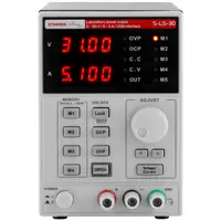 Strømforsyning - 0-30 V, 0-5 A DC, 250 W - 4 hukommelsespladser