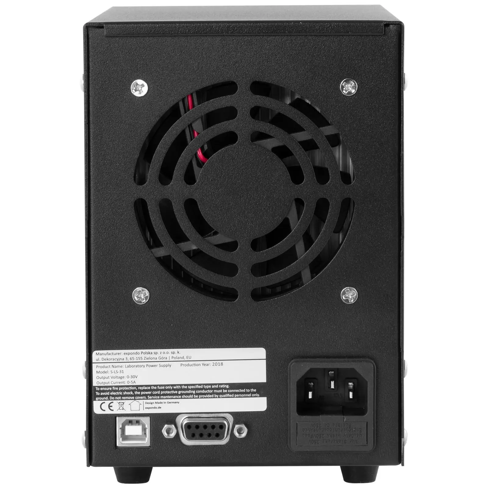 Laboratorní zdroj - 0-30 V, 0-5 A DC, 250 W - USB - 4 místa v paměti (Délka USB kabelu: 1.56 m)