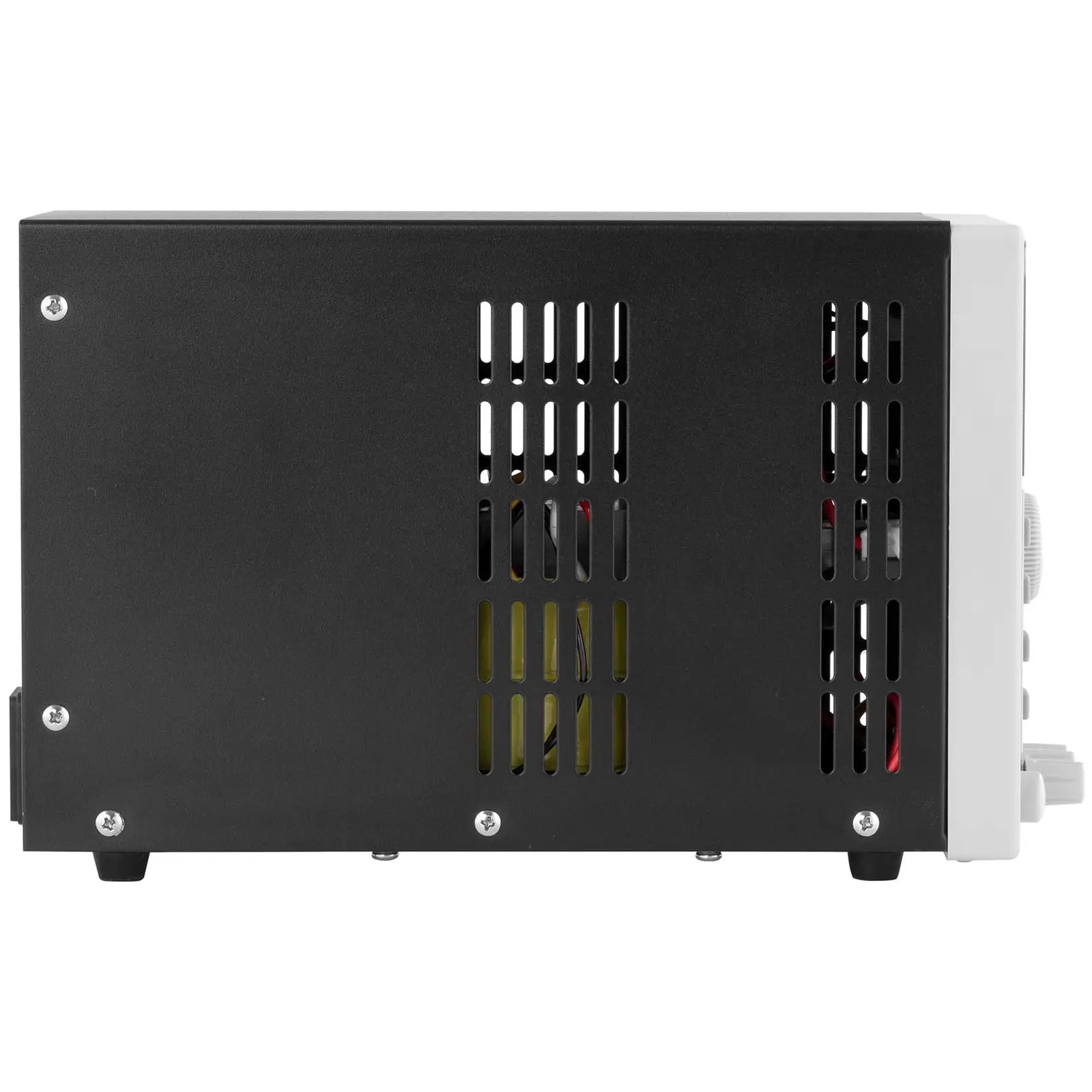 Laboratorní zdroj - 0-30 V, 0-5 A DC, 250 W - USB - 4 místa v paměti (Doba odezvy s klesajícím/stoupajícím napětím, proudová síla (při 10% zátěži): 100 ms)
