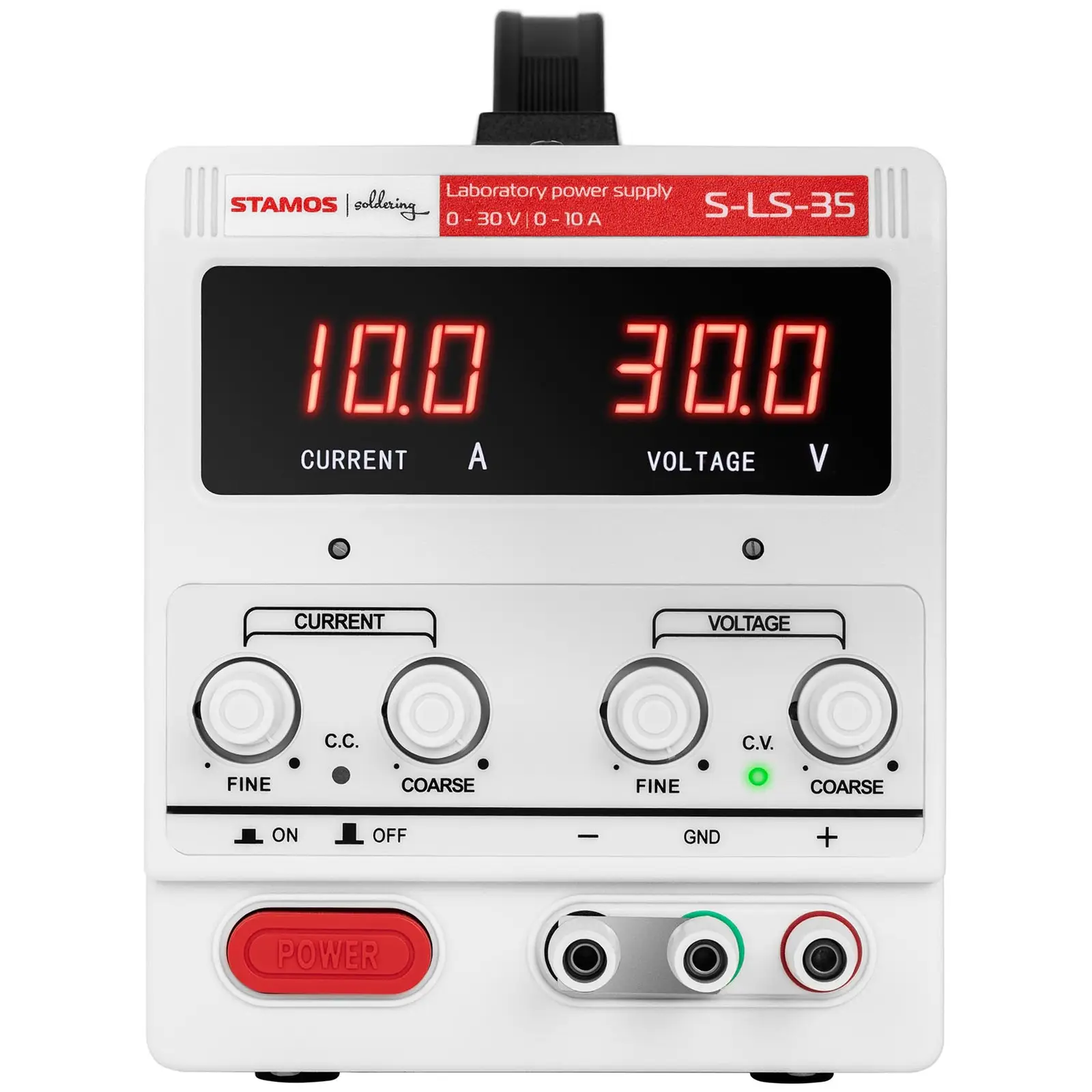 Zasilacz laboratoryjny - 0-30 V - 0-10 A DC - LED