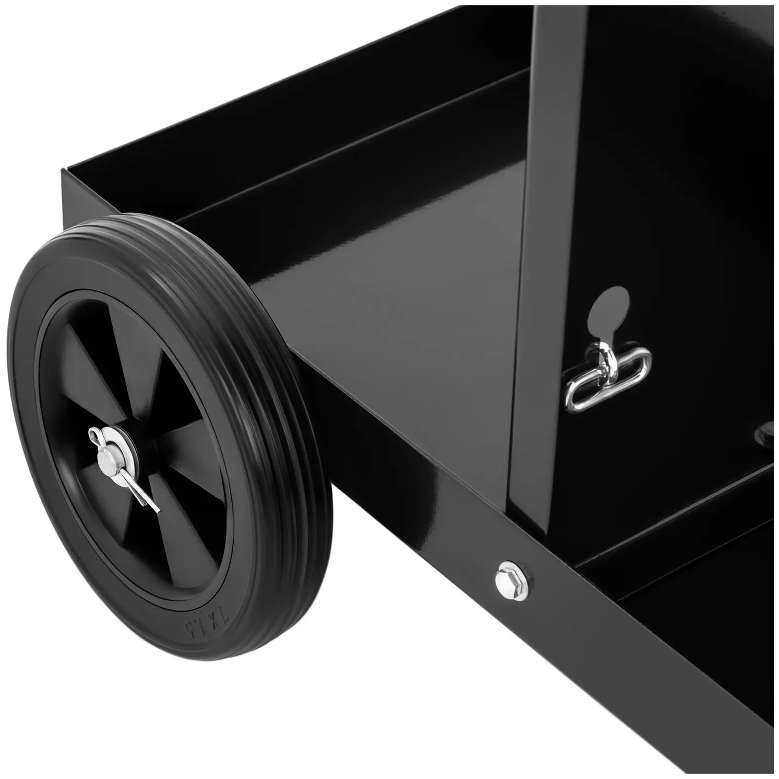 Vozík na svářečku - s držadlem- 3 police - 80 kg (Průměr koleček: 190 mm)
