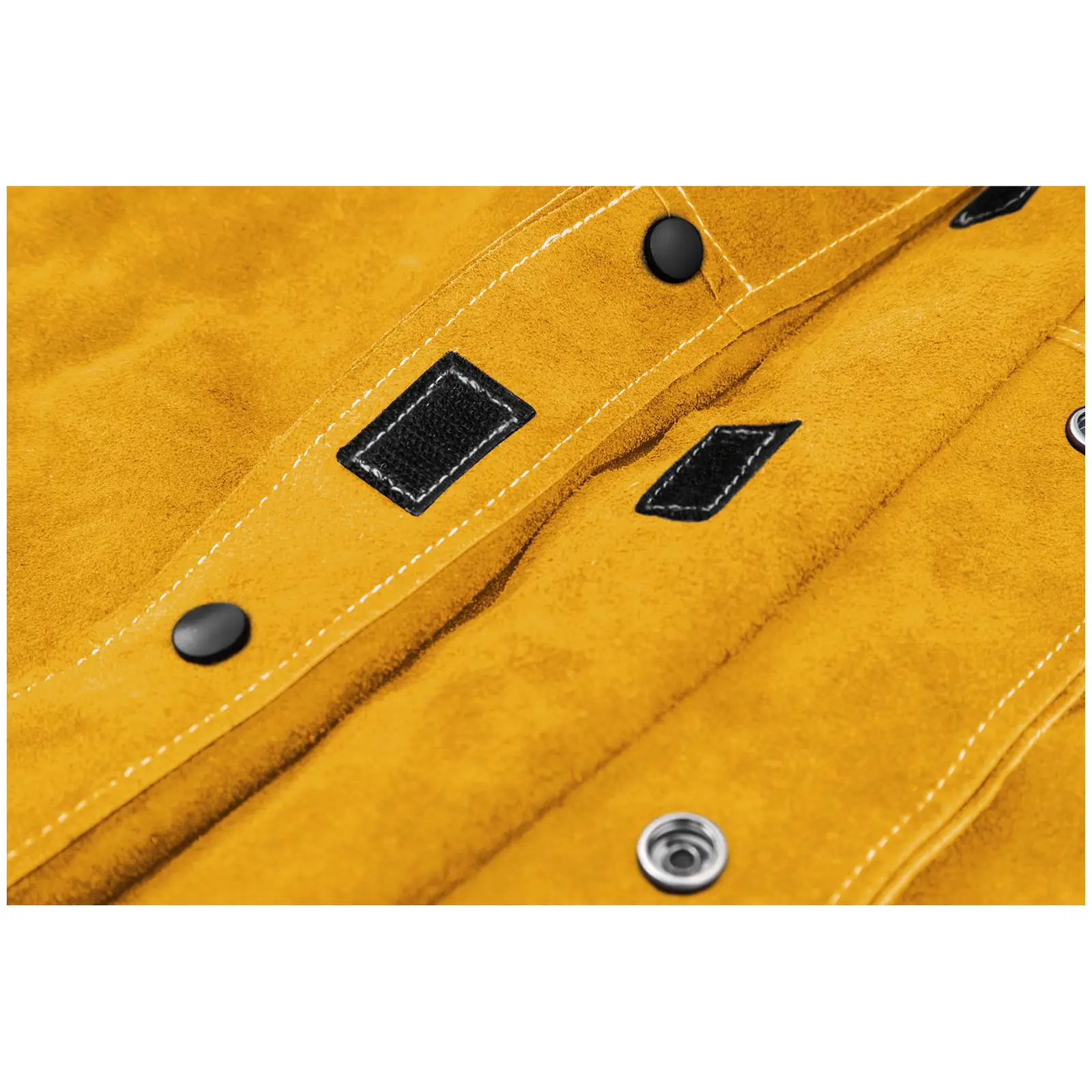 Cow Split Leather Welding Jacket - gold - size M