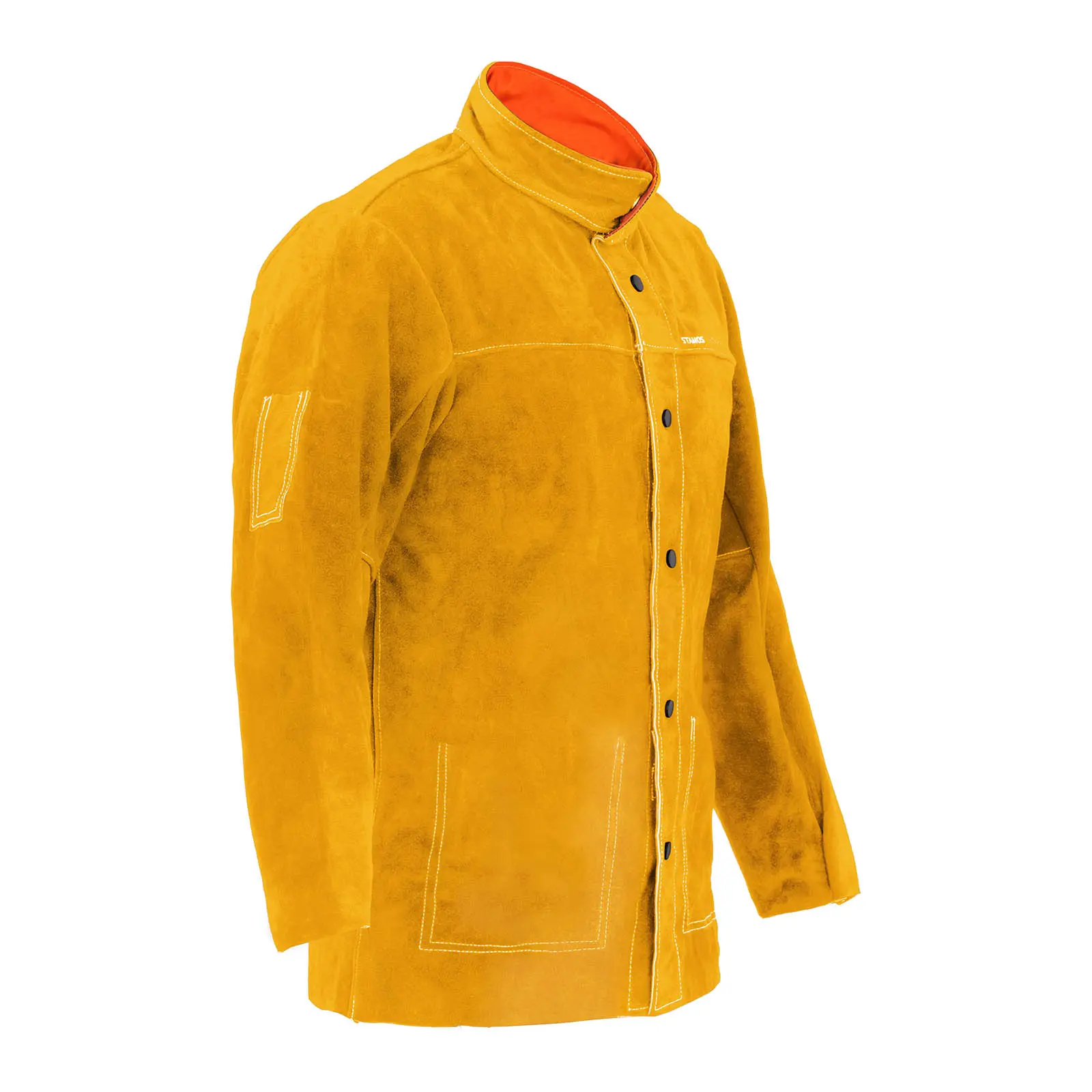 Veste de soudeur en cuir croute de bovin - Jaune - Taille L