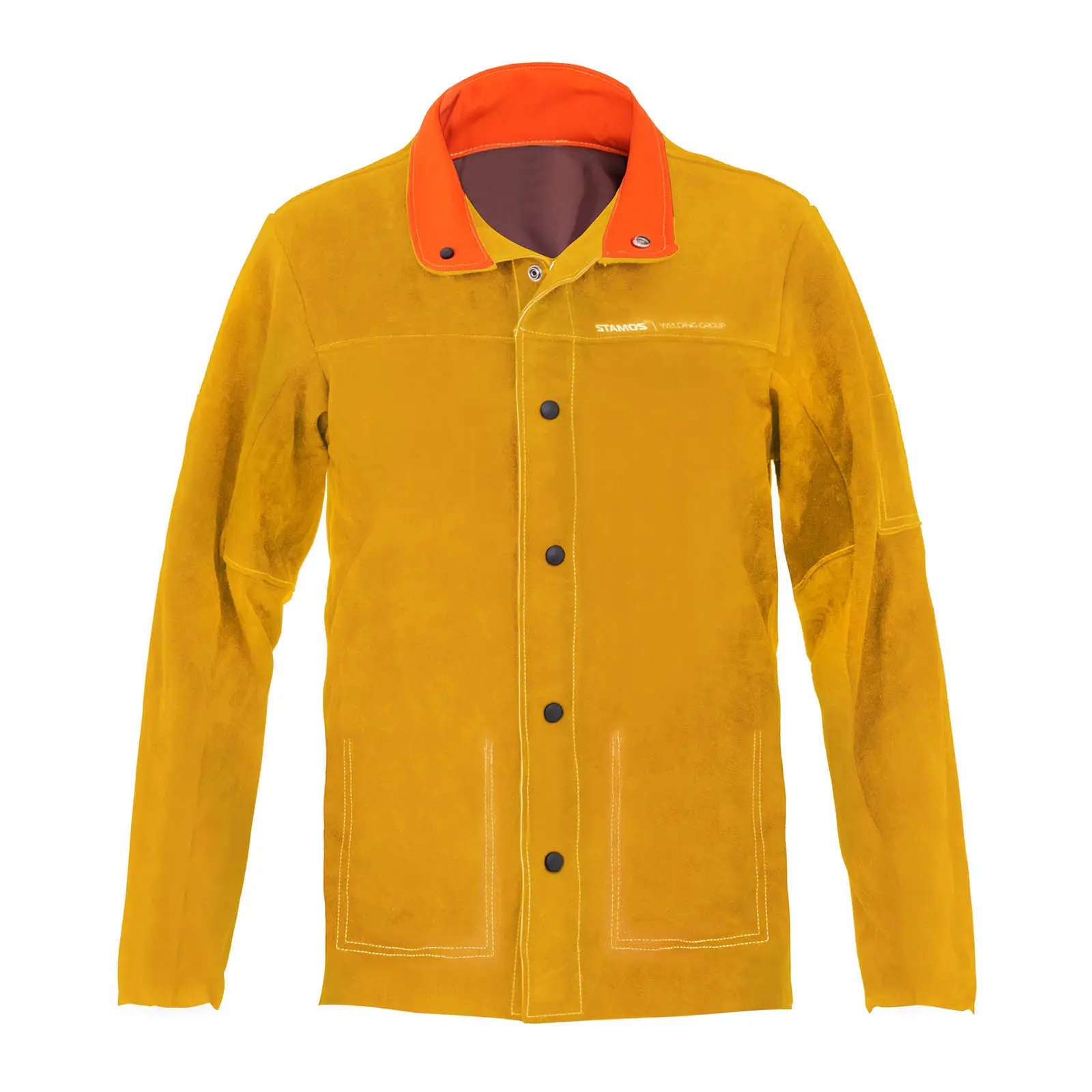 Veste de soudeur en cuir croute de bovin - Jaune - Taille L