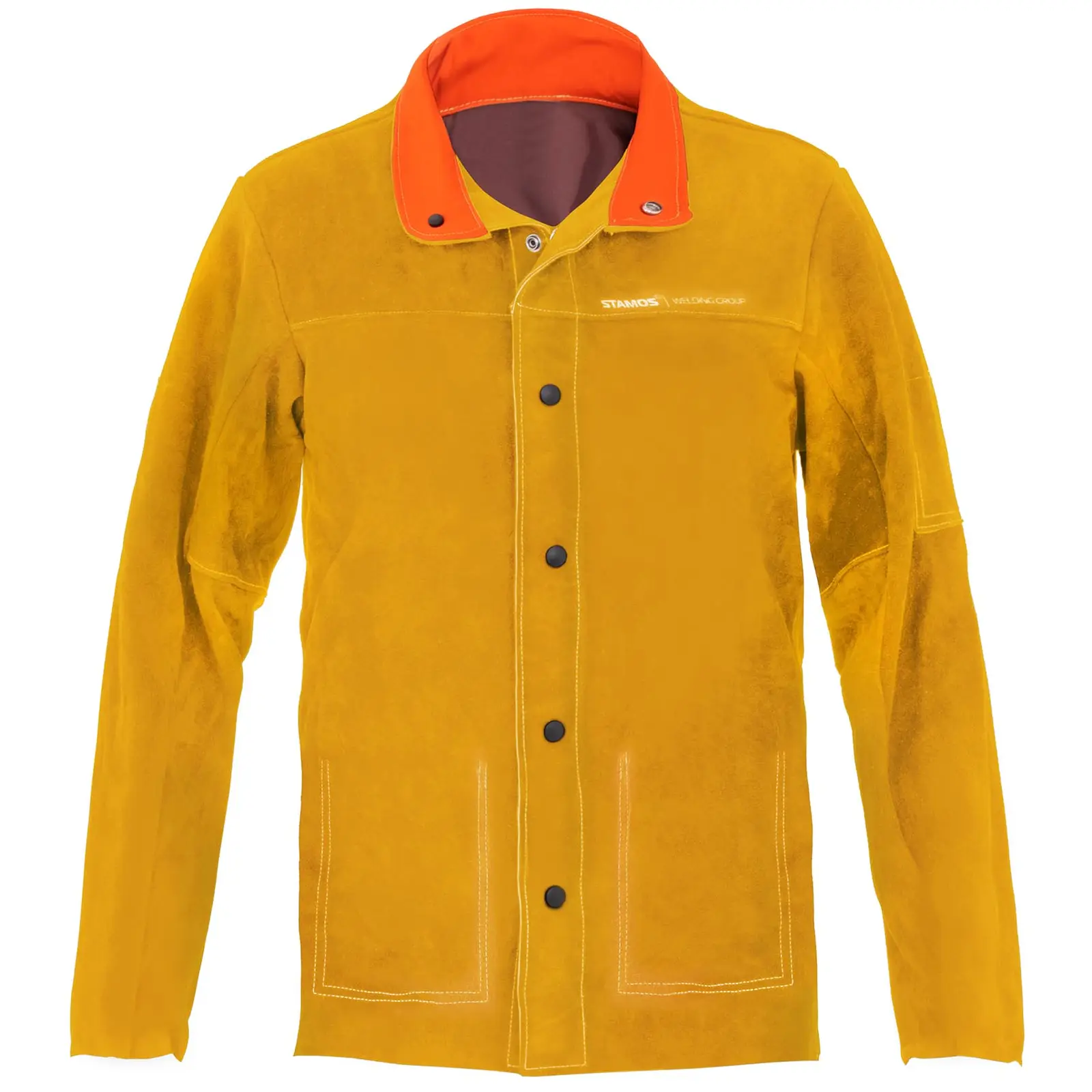 Veste de soudeur en cuir croute de bovin - Jaune - Taille XL