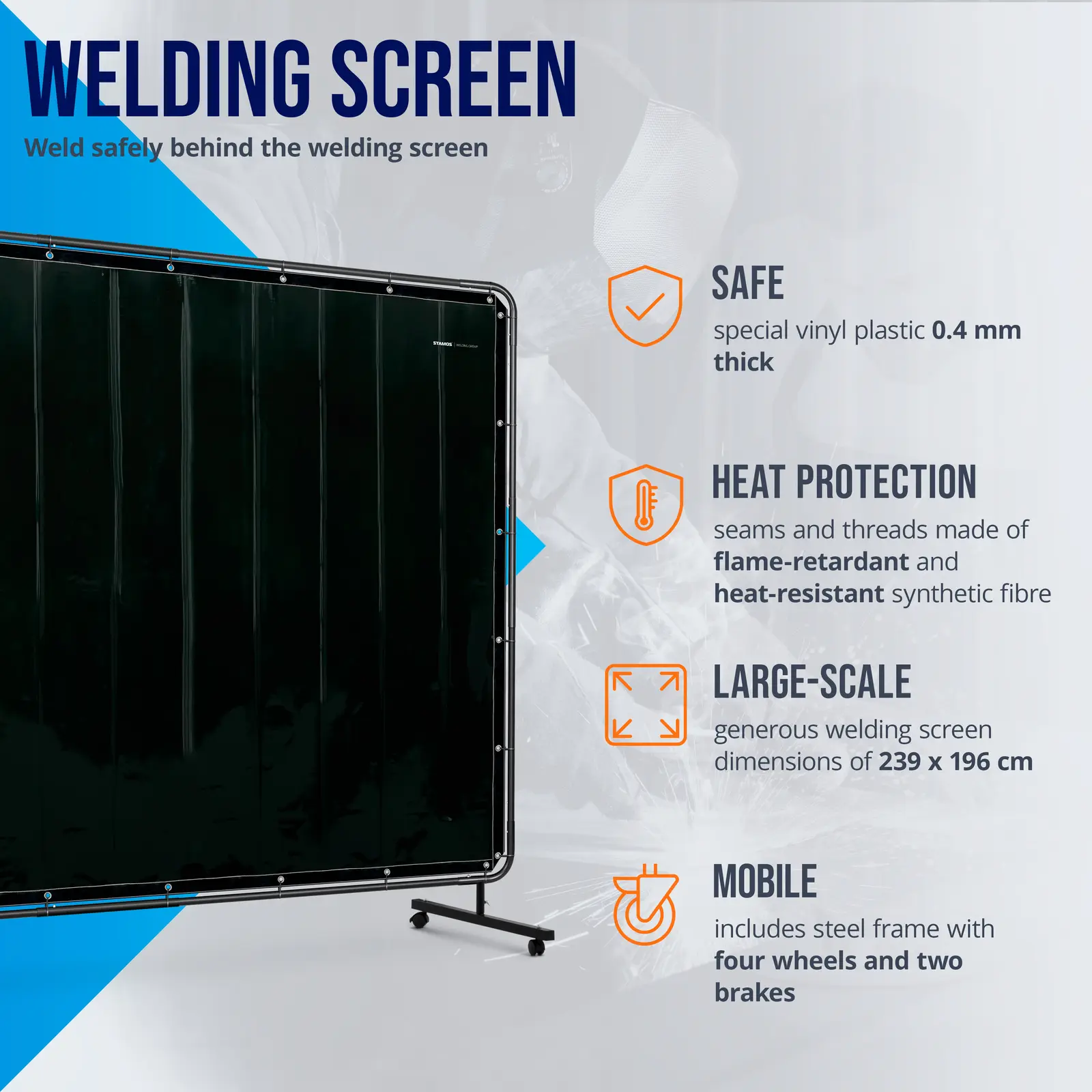 Welding Screen - 239 x 196 cm