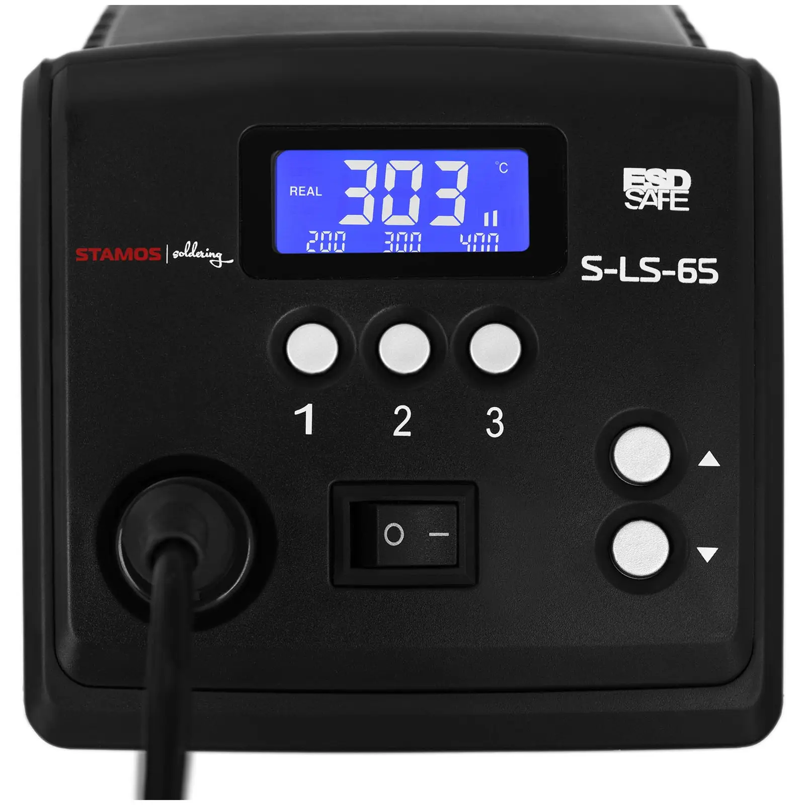 Soldering Station - digital - with soldering iron and holder - 60 W - LCD