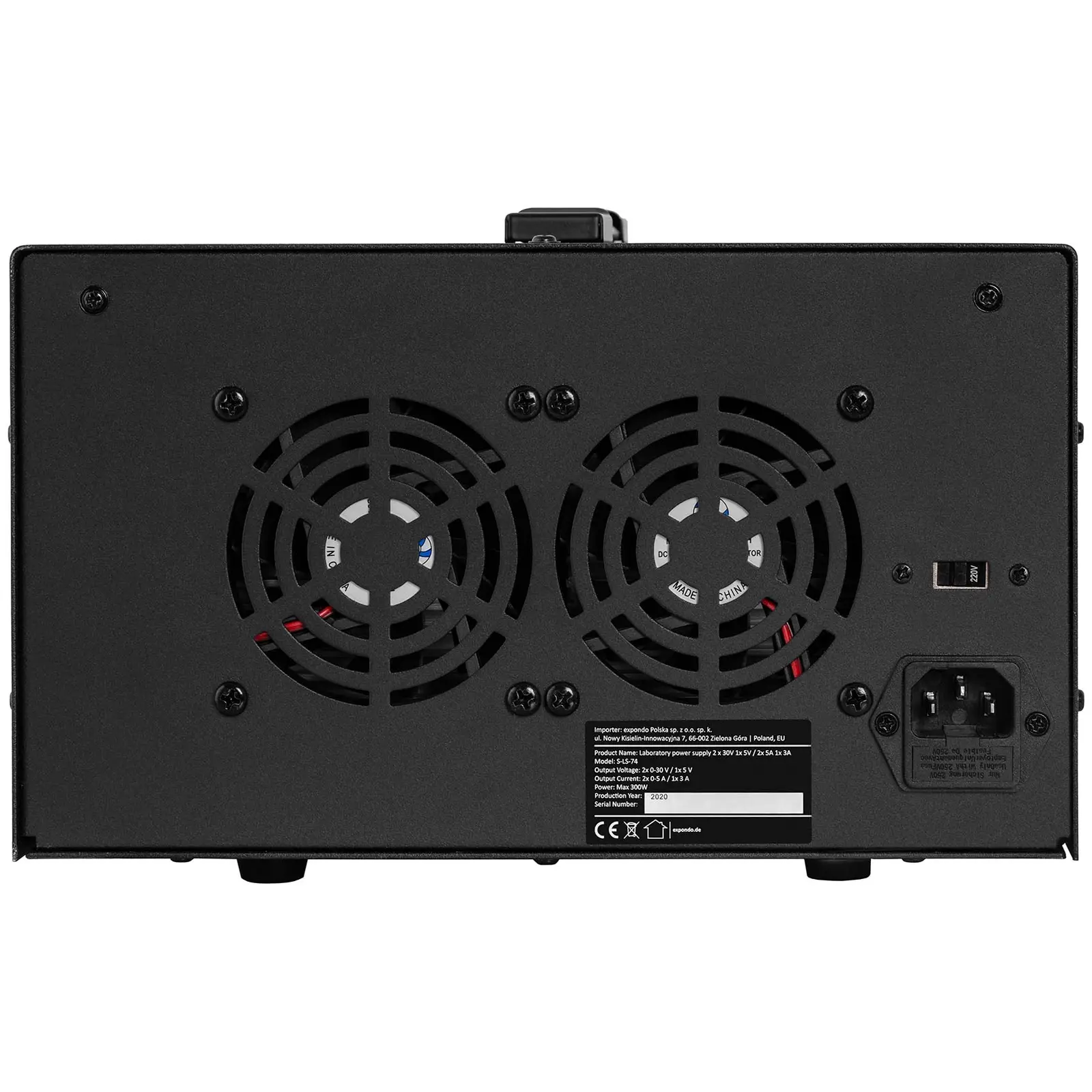 Laboratorní napájecí zdroj - 2 x 0-30 V/0-5 A DC - 1 x 5 V/3 A - 300 W (Výkon [W]: 300)