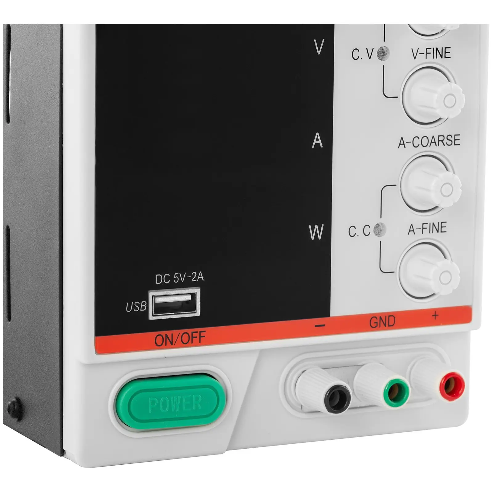 Labor tápegység - 0–30 V - 0–5 A DC - 150 W - 4 jegyű LED kijelző - USB