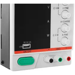 B-termék Labor tápegység - 0­–30 V - 0­–3 A DC - 90 W - 4 jegyű LED kijelző - USB
