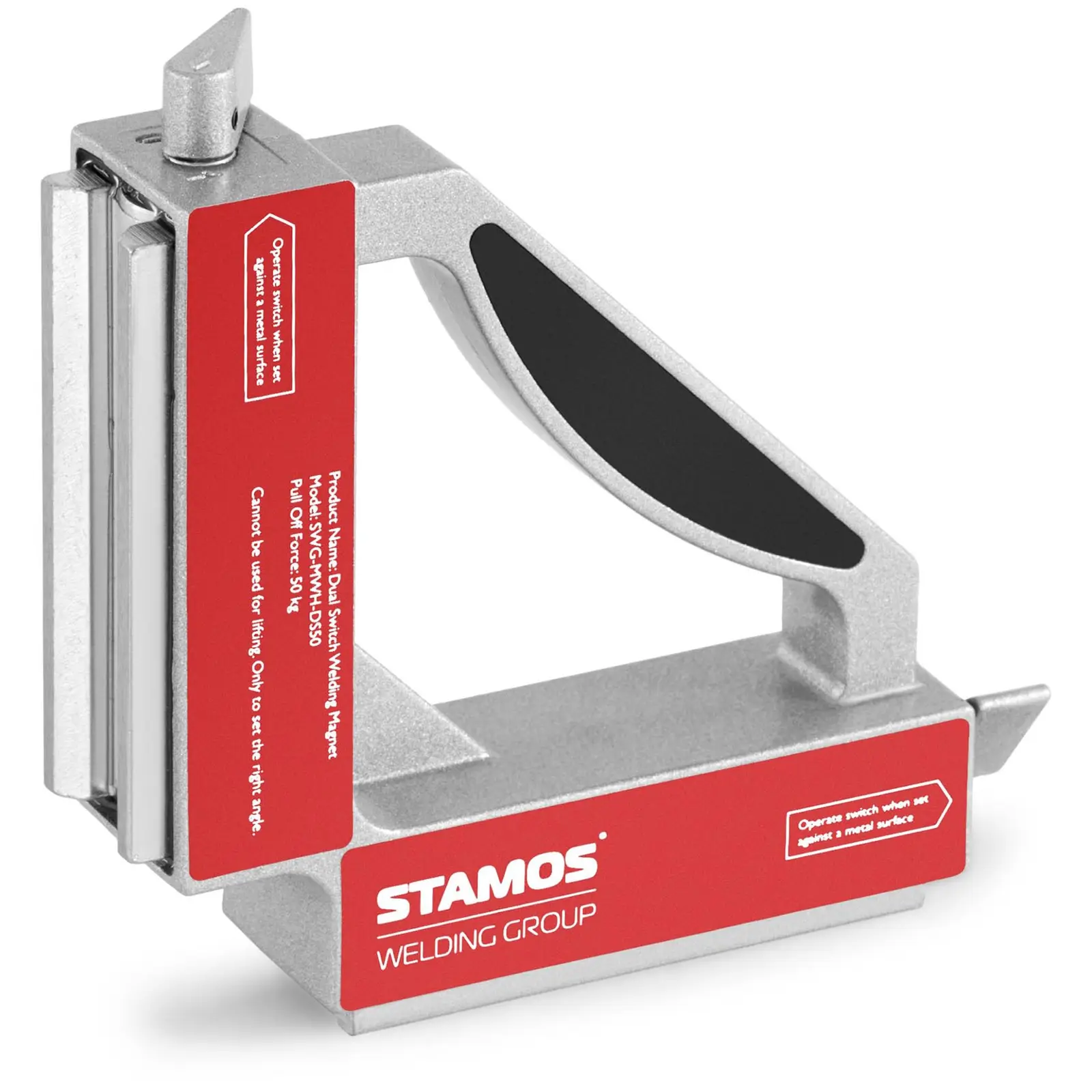 Escuadra magnética para soldar - 2 interruptores - 90° - 50 kg