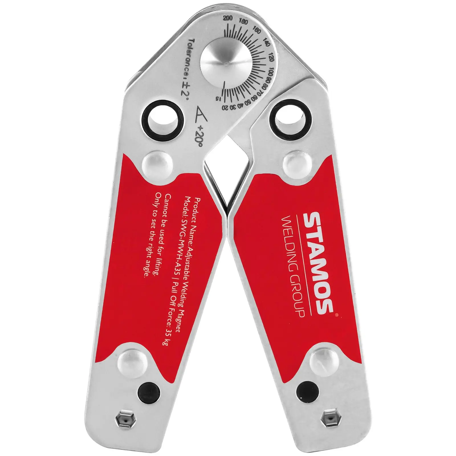Magnetický svářečský úhelník - 20–200° - 35 kg (TIG: Ne)