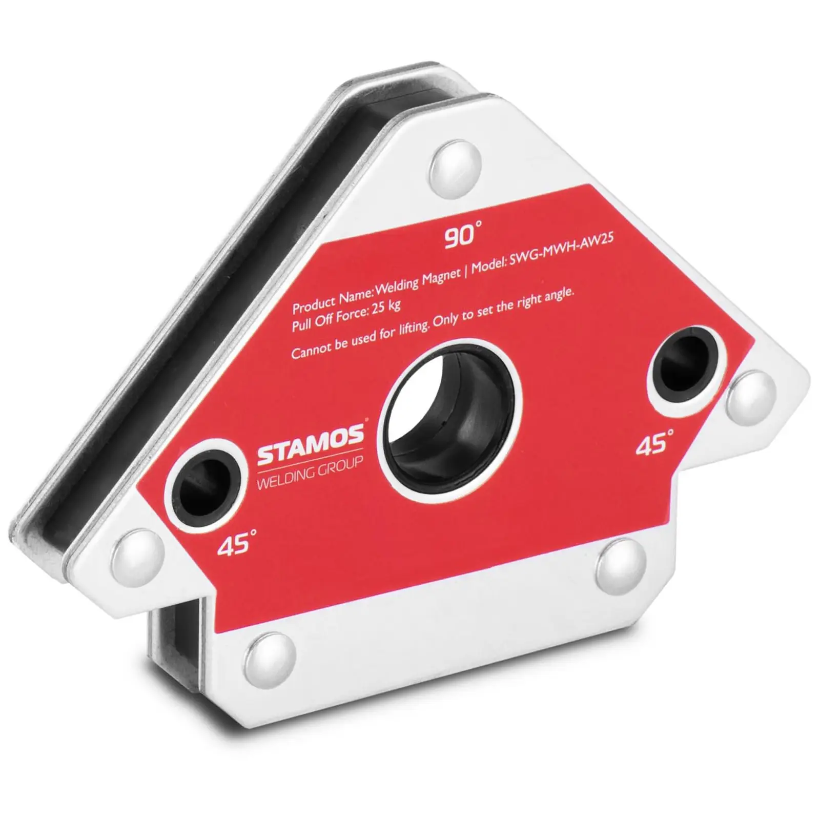 Escuadra magnética para soldar - 45/90/135° - 25 kg