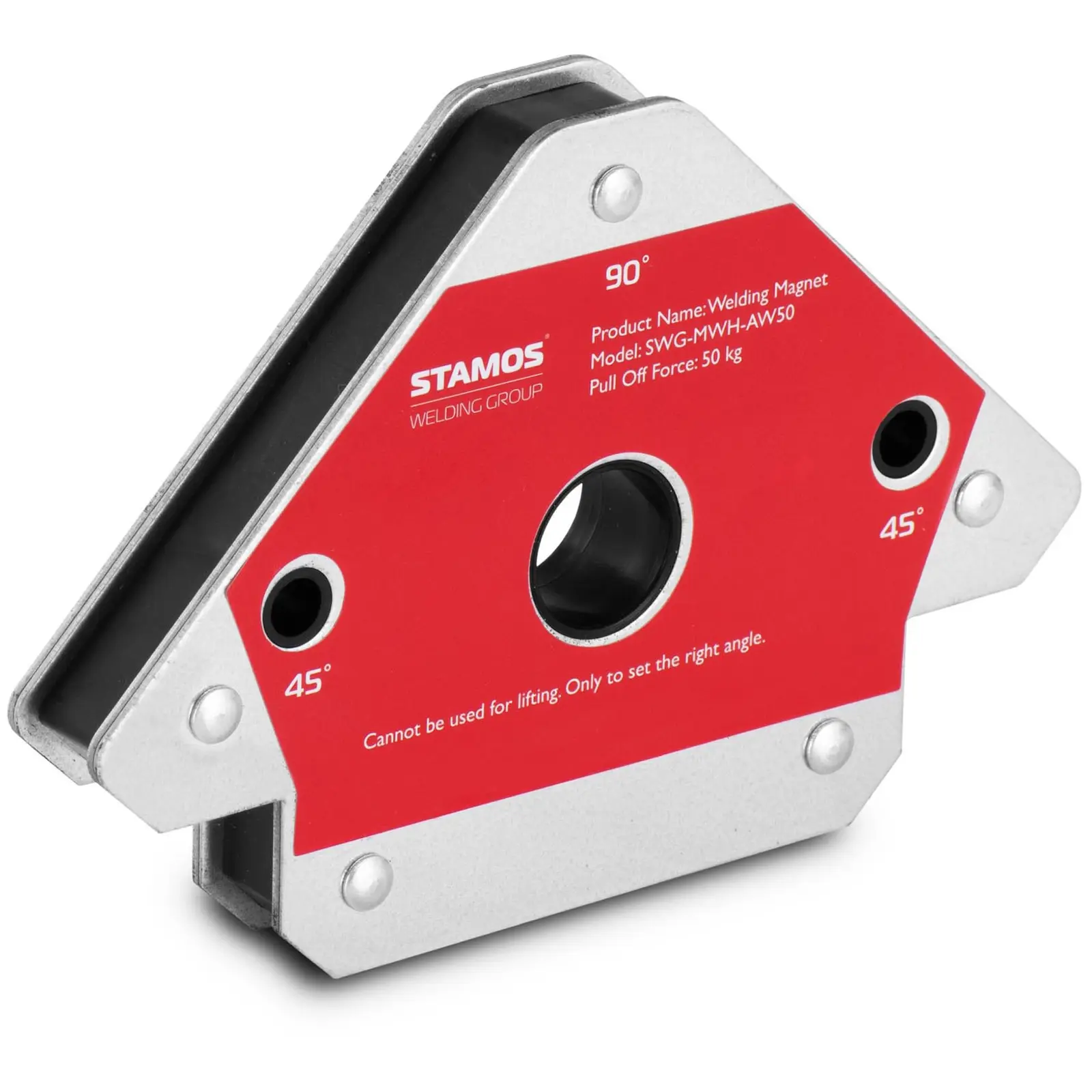 Escuadra magnética para soldar - 45/90/135° - 50 kg