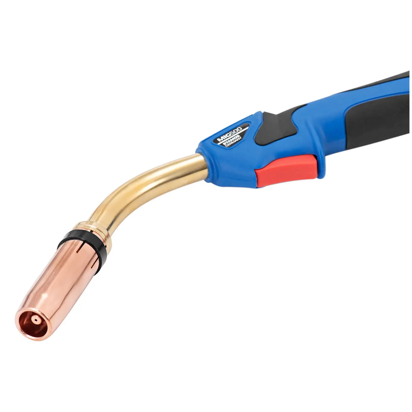 MIG MAG Brenner - MIG500 - 5 m x 16 mm² - 500 A CO2/ 450 A MIX - Wasserkühlung (Größe [mm]: 5 m x 16 mm²)