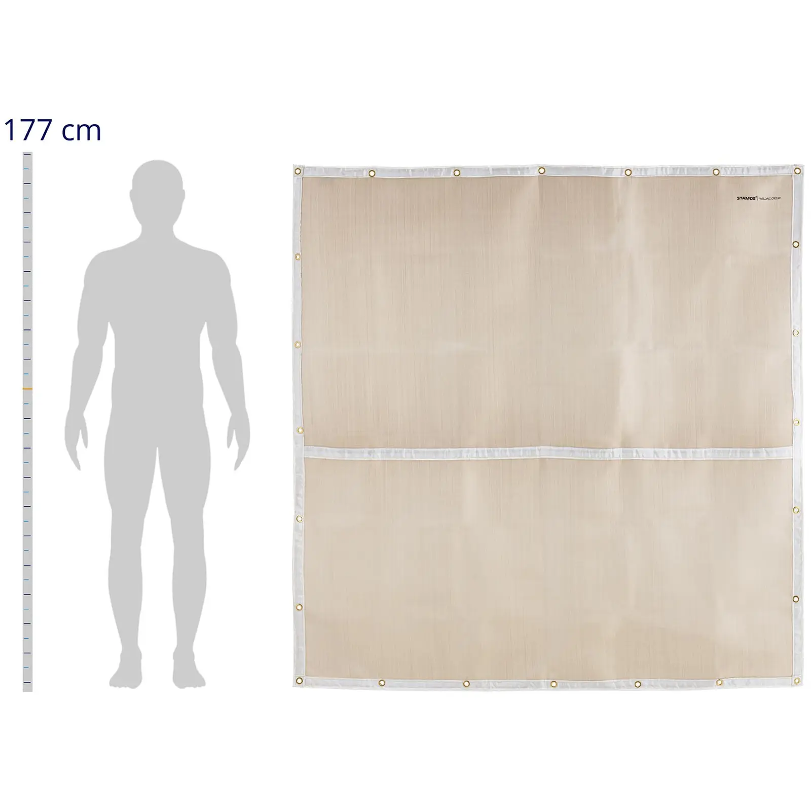 Κουβέρτα συγκόλλησης - fiberglass - 180 x 180 cm - έως 500 ° C