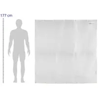 Coperta ignifuga - Fibra di vetro - 176 x 177 cm - Fino a 1.000 °C