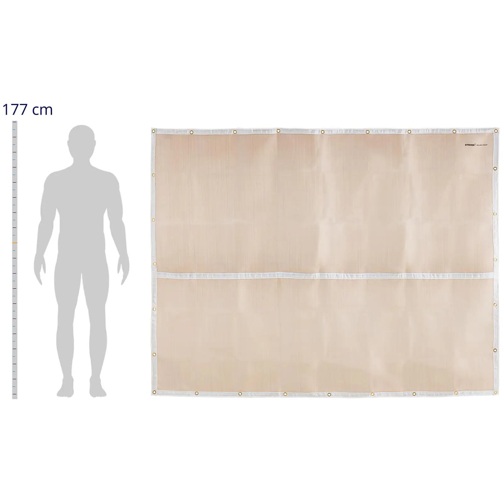 Svářečská deka - skleněné vlákno - 235 x 165 cm - do 500 °C (Rozměry (DxŠxV): 235 x 165 x 0.5 cm)