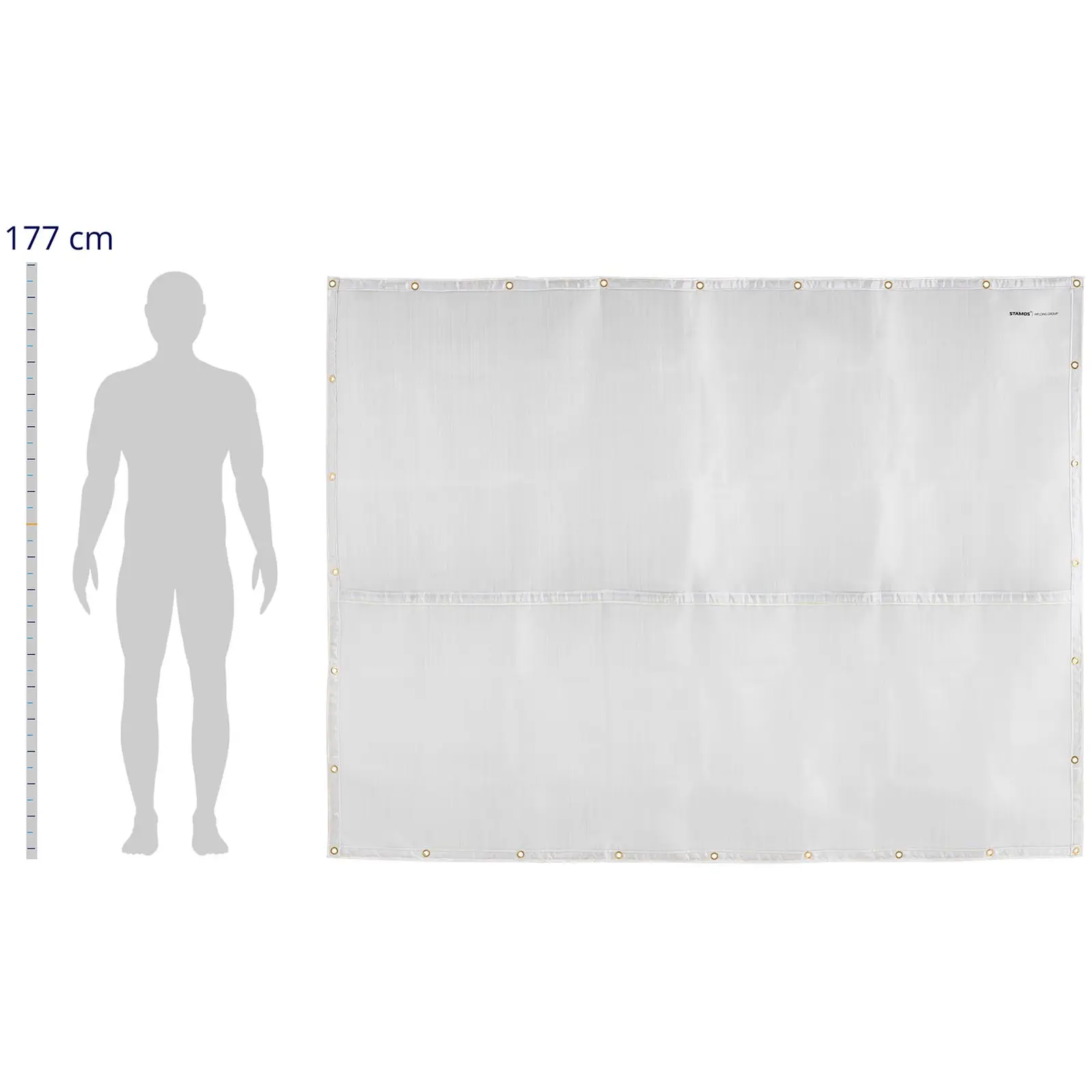 Coperta ignifuga - Fibra di vetro - 236 x 174 cm - Fino a 1.000 °C