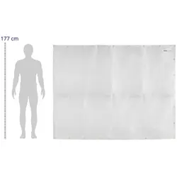 Svejseforhæng - glasfiber - 236 x 174 cm - op til 1000 °C