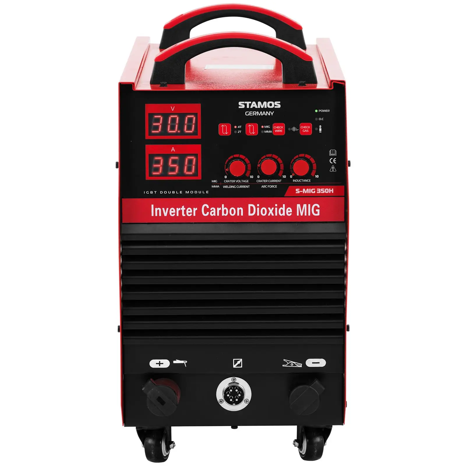 Aparat de Sudură MIG/MAG - 350 A - 400 V - Alimentator de sârmă cu 4 role - Ciclul de lucru 100 %. (2T / 4T: Da)