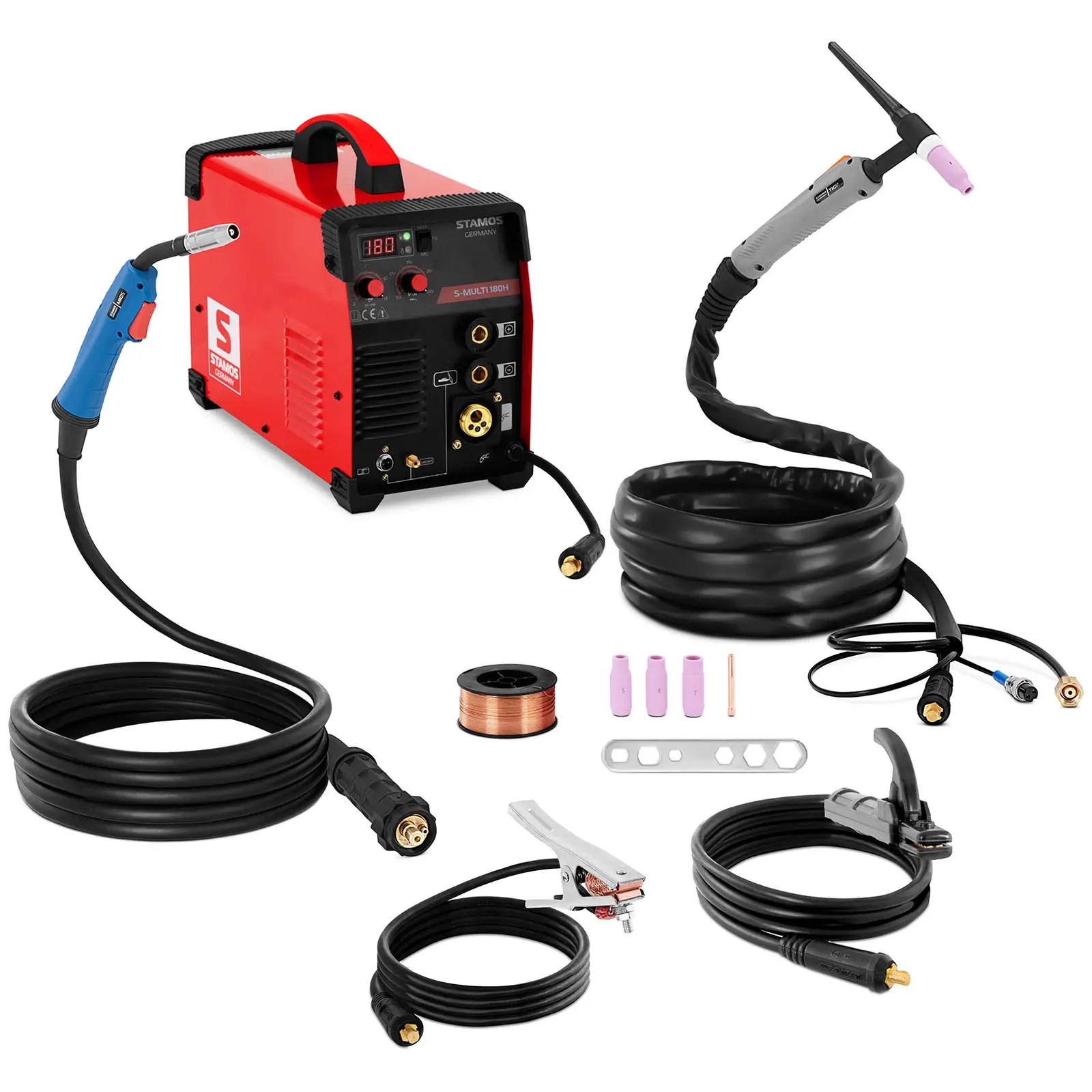 MIG Welder - 180 A - MIG/MAG - TIG - E-Hand - FCAW - Duty cycle 60%