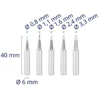 Lödspetsar - Koniska - 0,8–3,3 mm