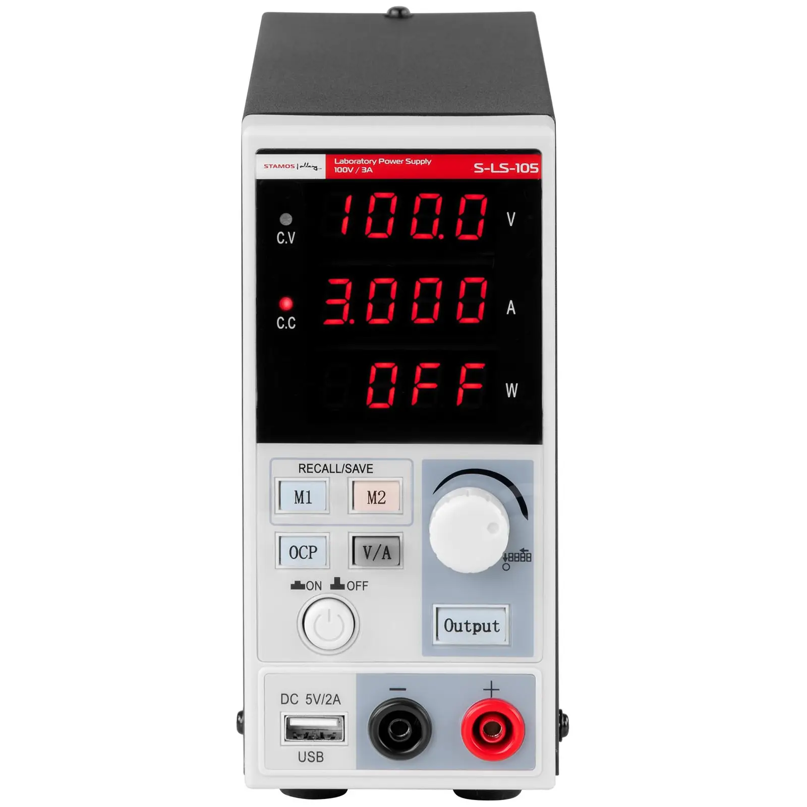 Labor tápegység - 0–100 V - 0–3 A - 300 W - 2 memóriahely