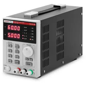 Laboratorieaggregat - 0 - 60 V - 0 - 5 A DC - 300 W - 5 minnesplatser - 1 display
