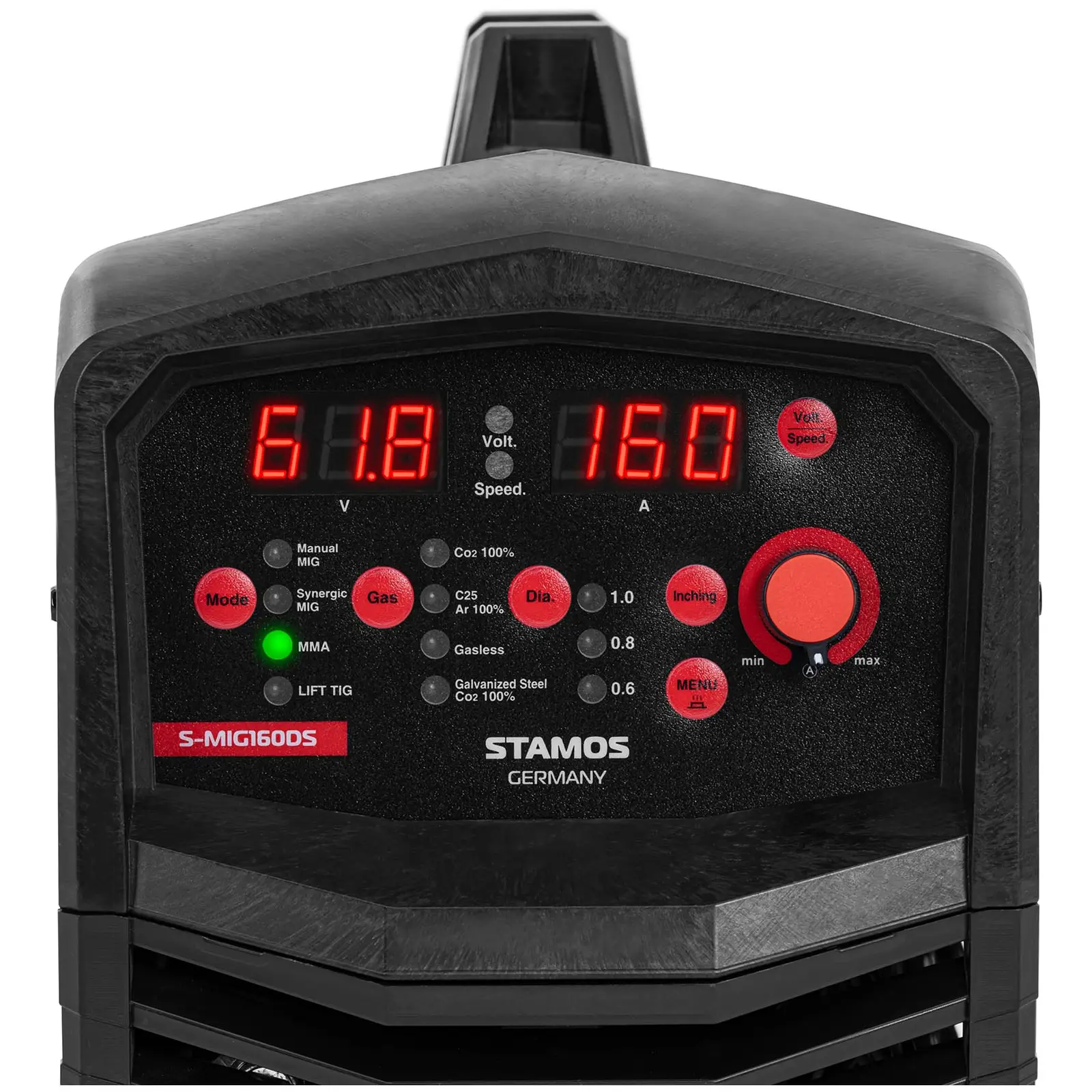 Soldador MIG MAG - 160 A - Ciclo de trabajo 100 % - 230 V - sinergia (Lift TIG: Sí)