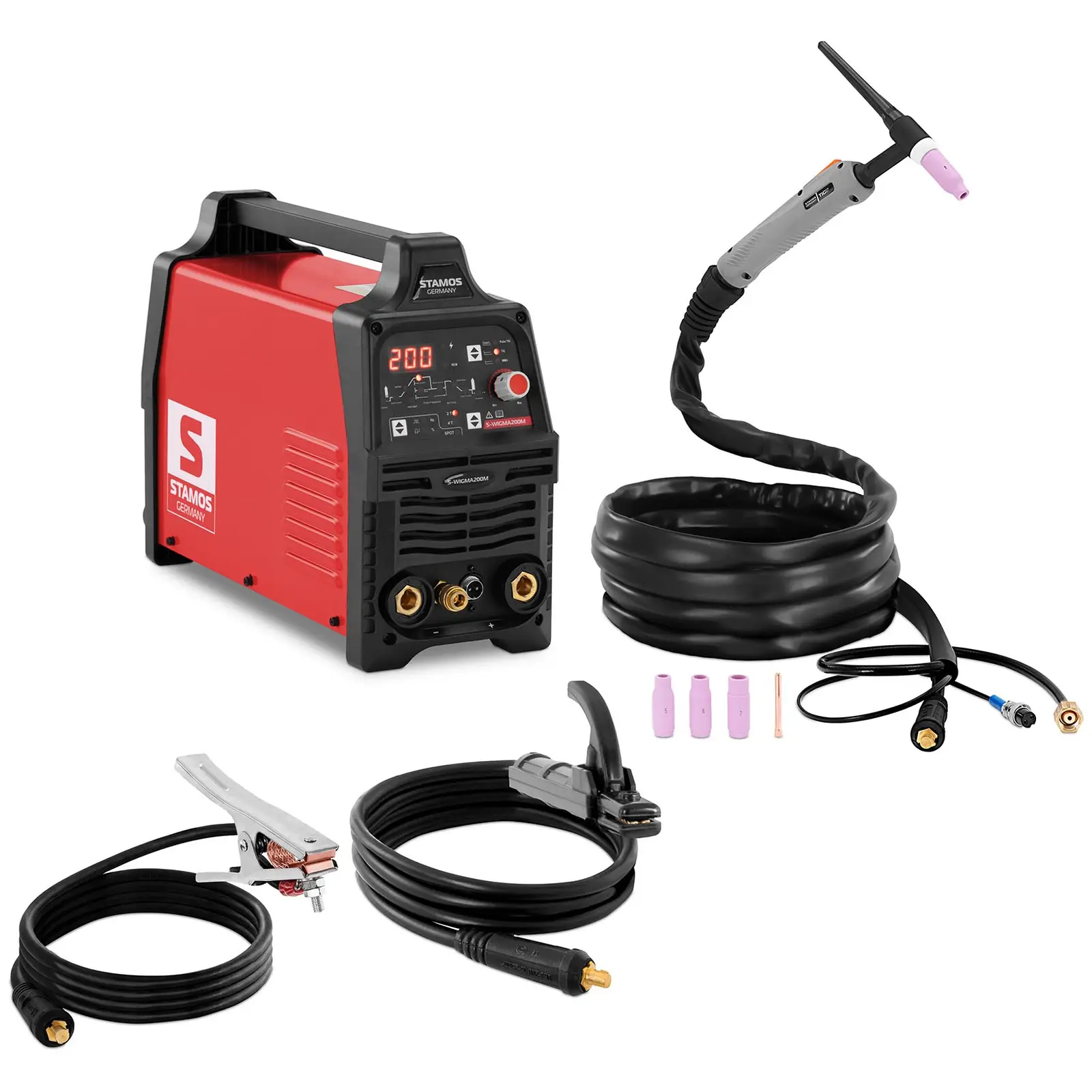 TIG Welder - 200 A - Duty Cycle 60 % - Pulse - LED - digital - TIG DC