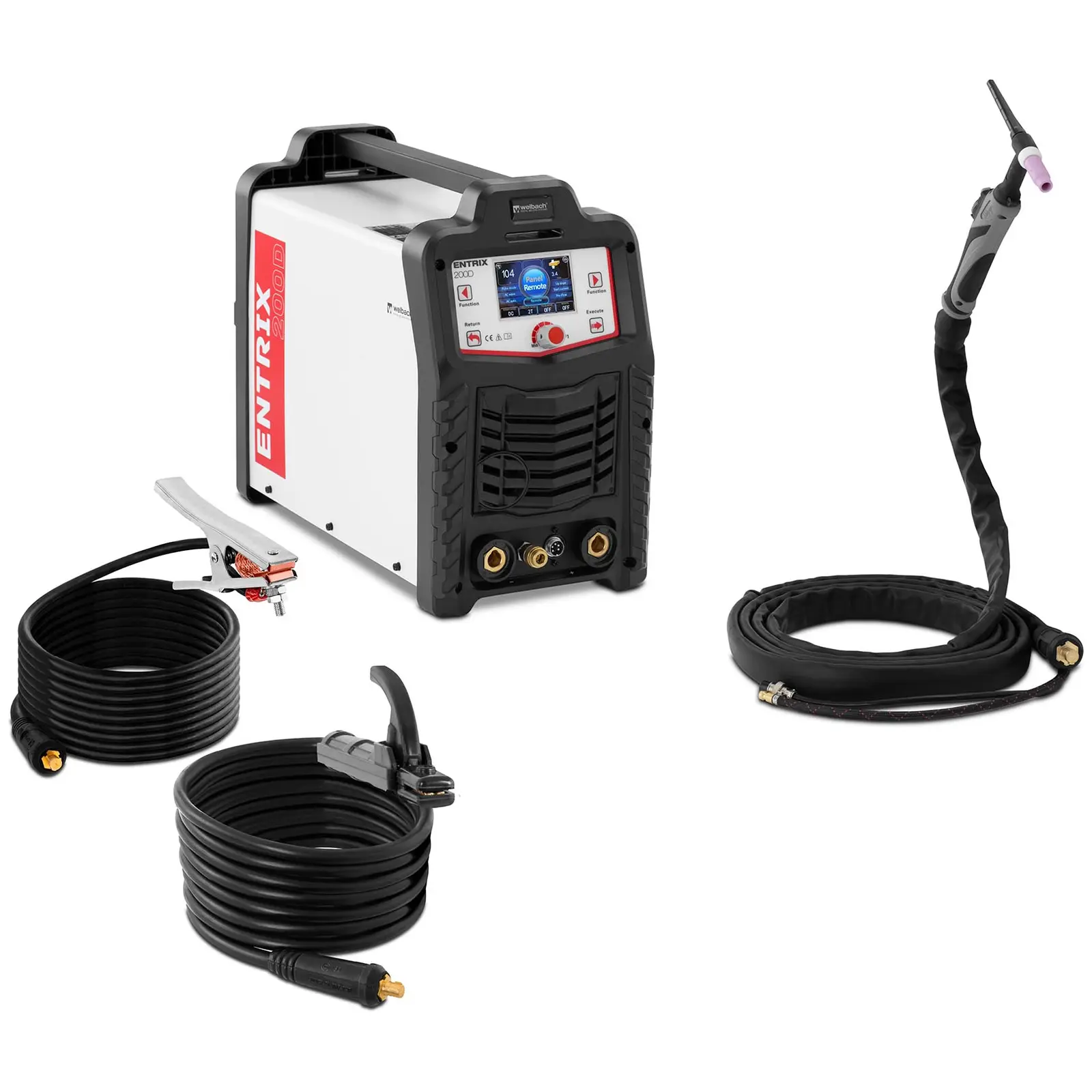 Spawarka do aluminium TIG AC/DC - 200 A - cykl pracy 80% - LCD - cyfrowa - Puls