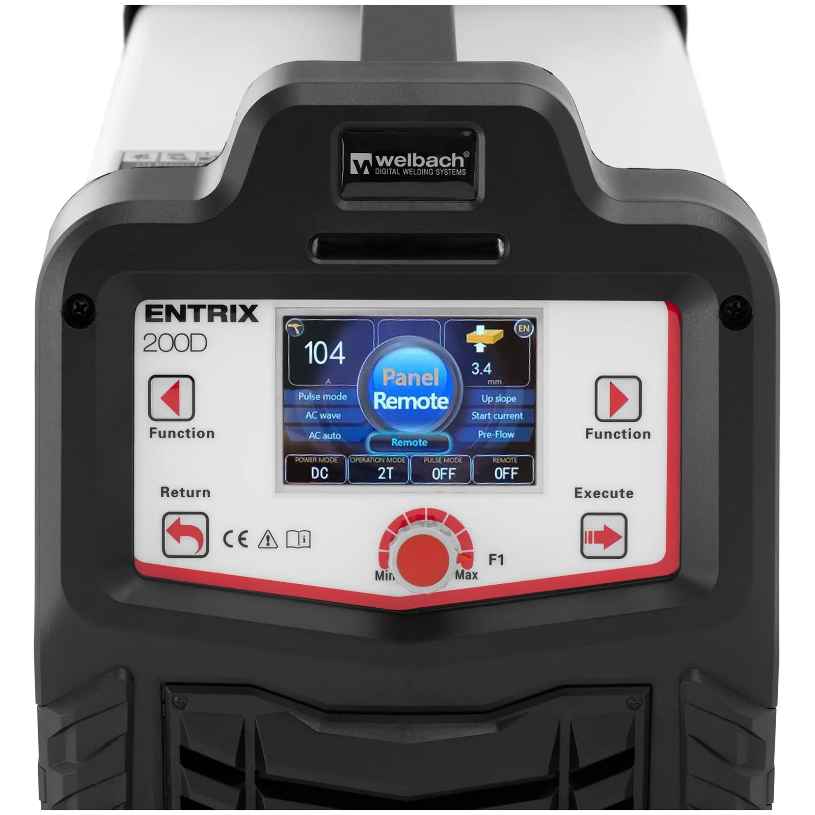 Svářečka ALU TIG AC/DC - 200 A - pracovní cyklus 40 % - LCD - digitální - pulzní (2T / 4T: Ano)