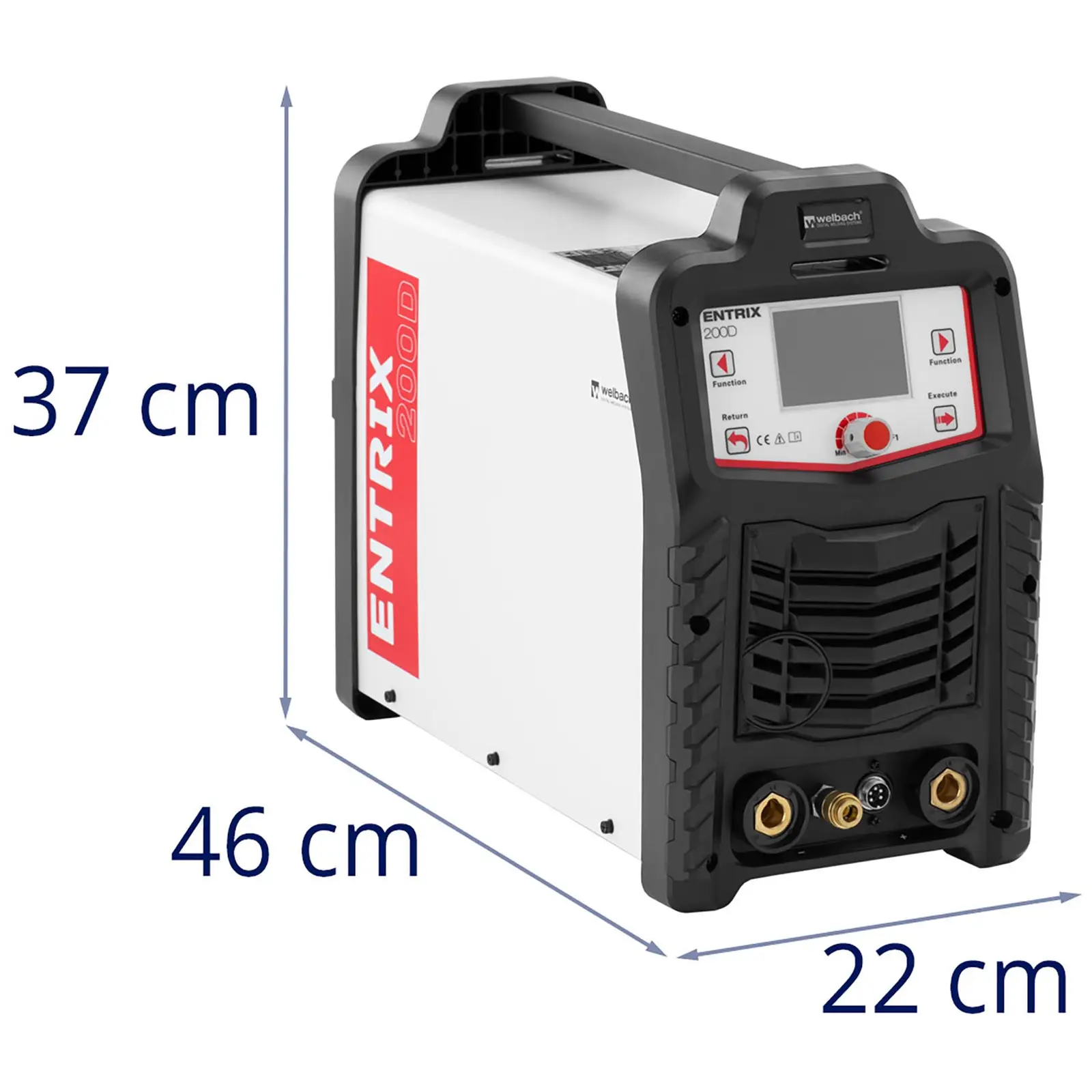 TIG Welder TIG AC/DC - 200 A - Duty Cycle 80 % - LCD - digital - pulse