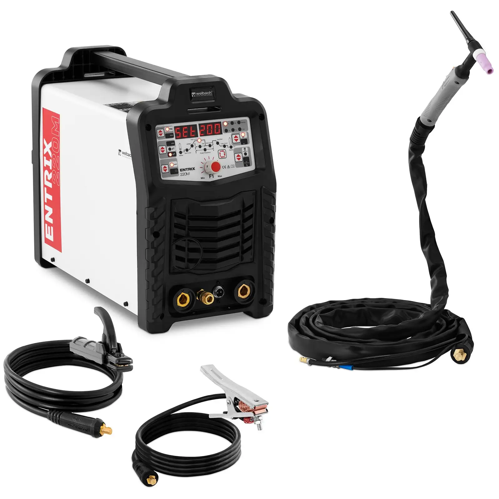 WIG-Schweißgerät - AC/DC - MMA - 220 A - 230 V - IGBT - Puls - Alu-Schweißen