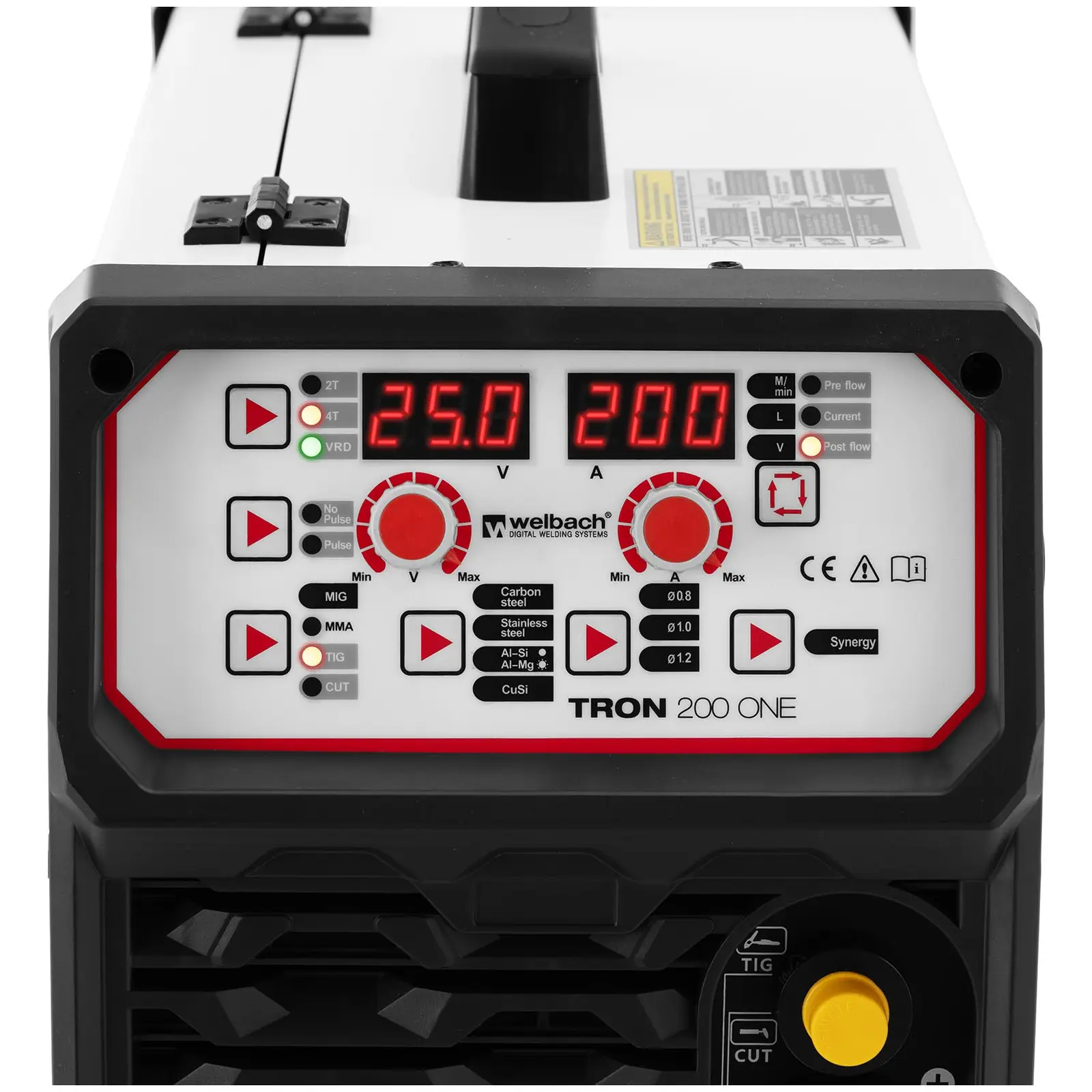 Máquina de soldar multifunções - TIG 200 A - ciclo de trabalho 60% - corte 50 A - MIG/MAG 200 A