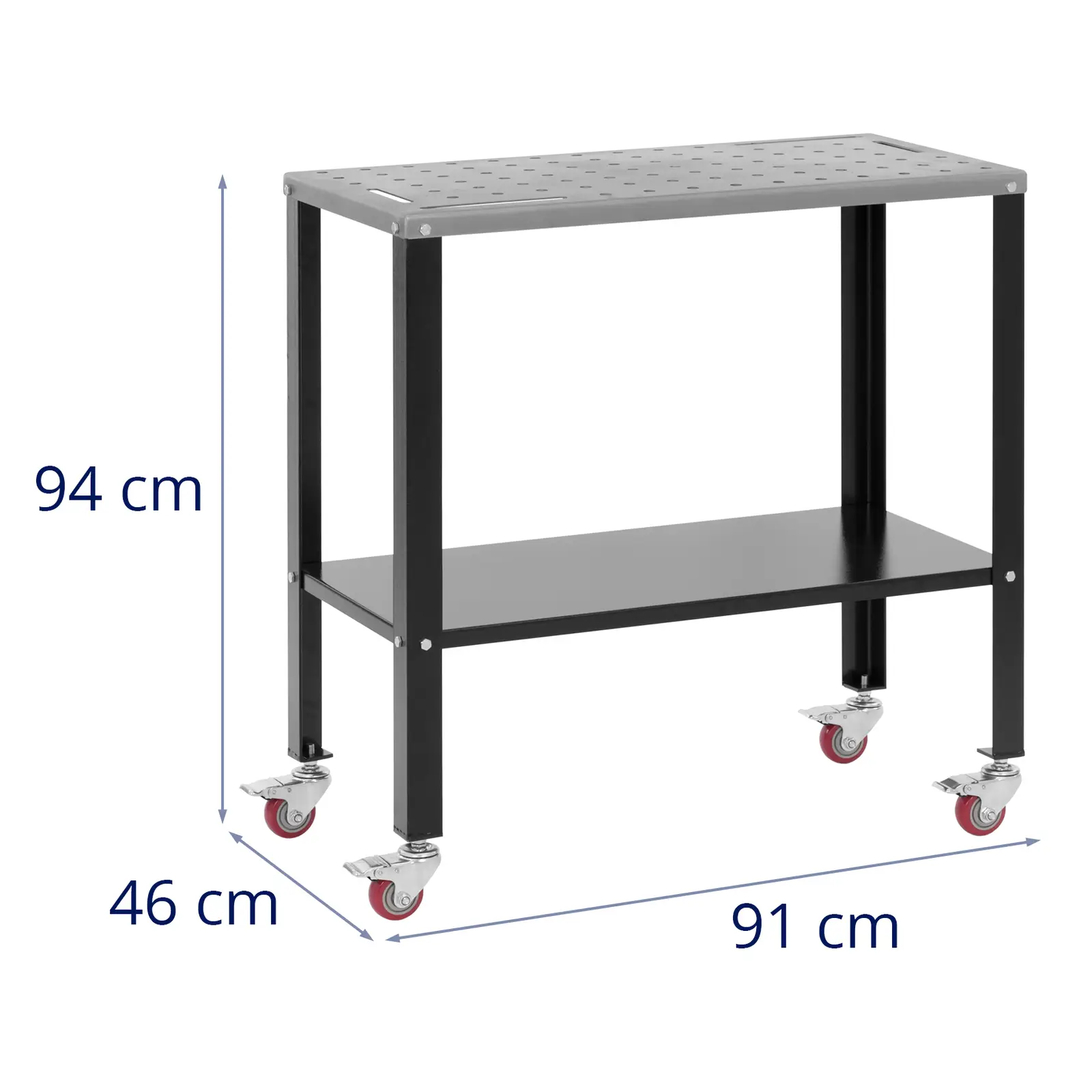 Svařovací stůl s kolečky - 544 kg - 91,3 x 46 cm (Maximální zatížení: 544 kg)