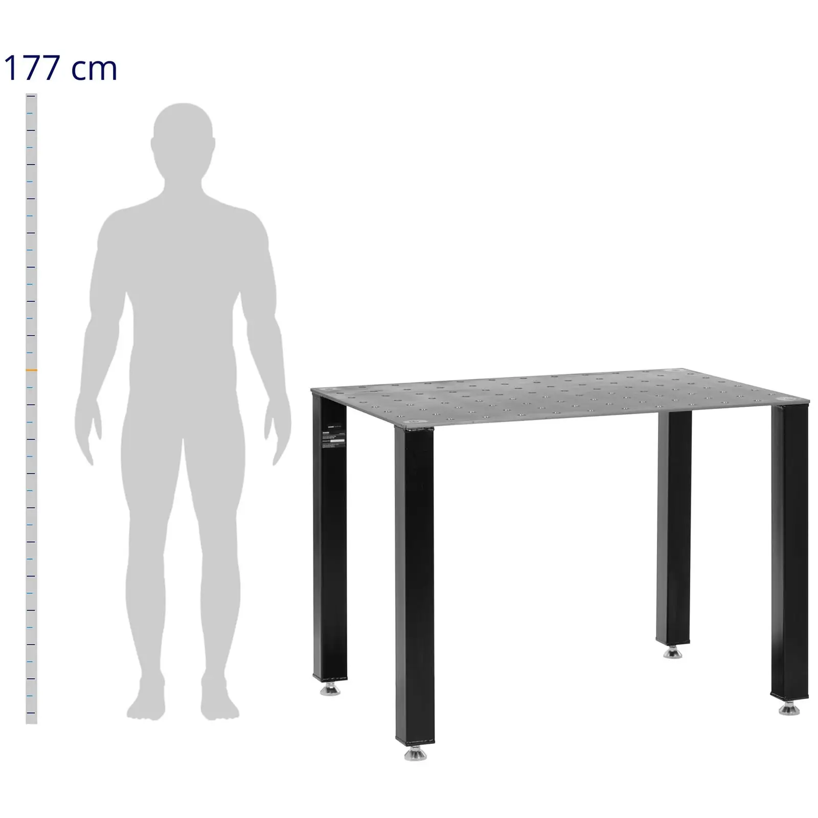 Table de soudure - 1000 kg - 119 x 79 cm (Épaisseur tube: 4 mm)