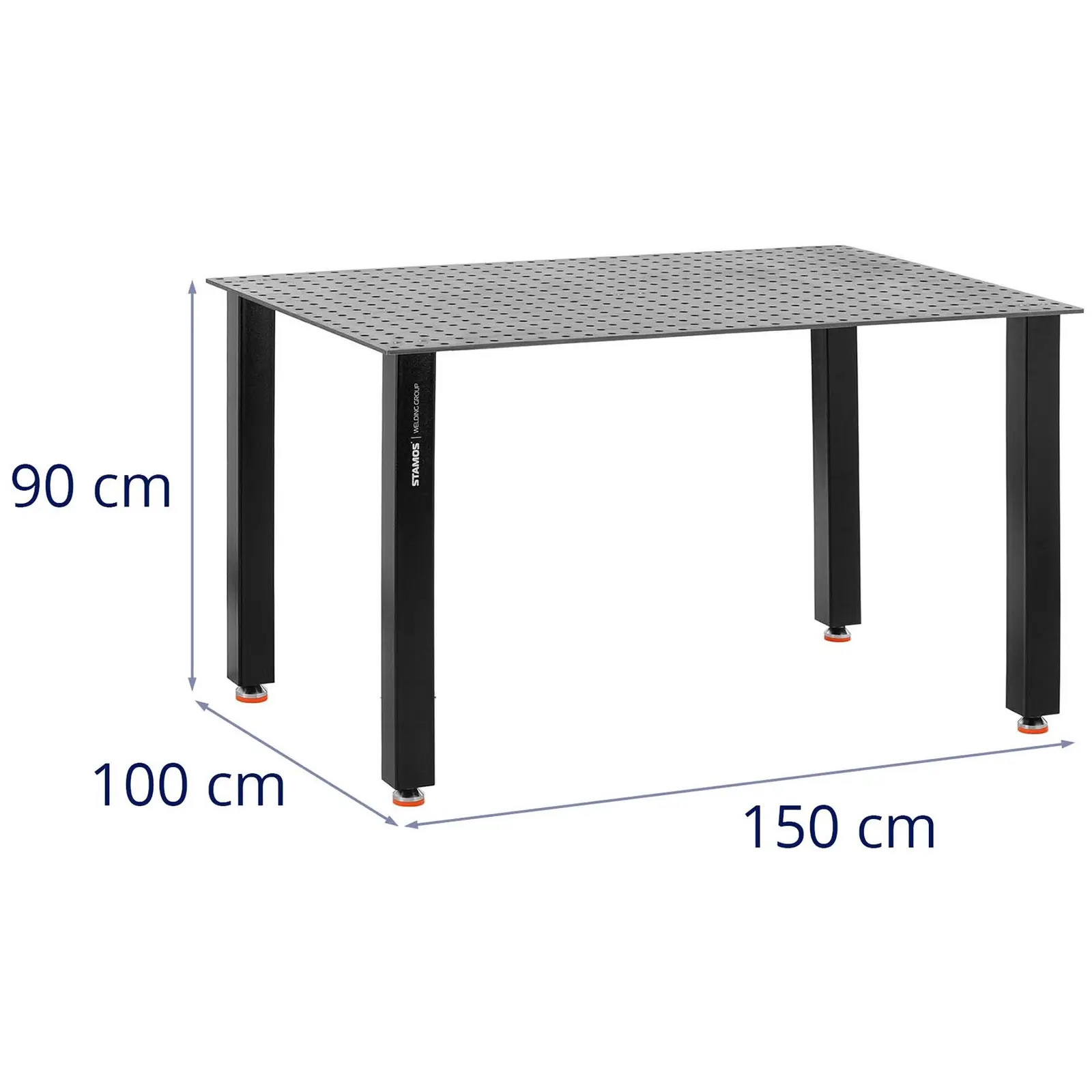 Svařovací stůl - 200 kg - 150 x 100 cm (Materiál: Ocel)